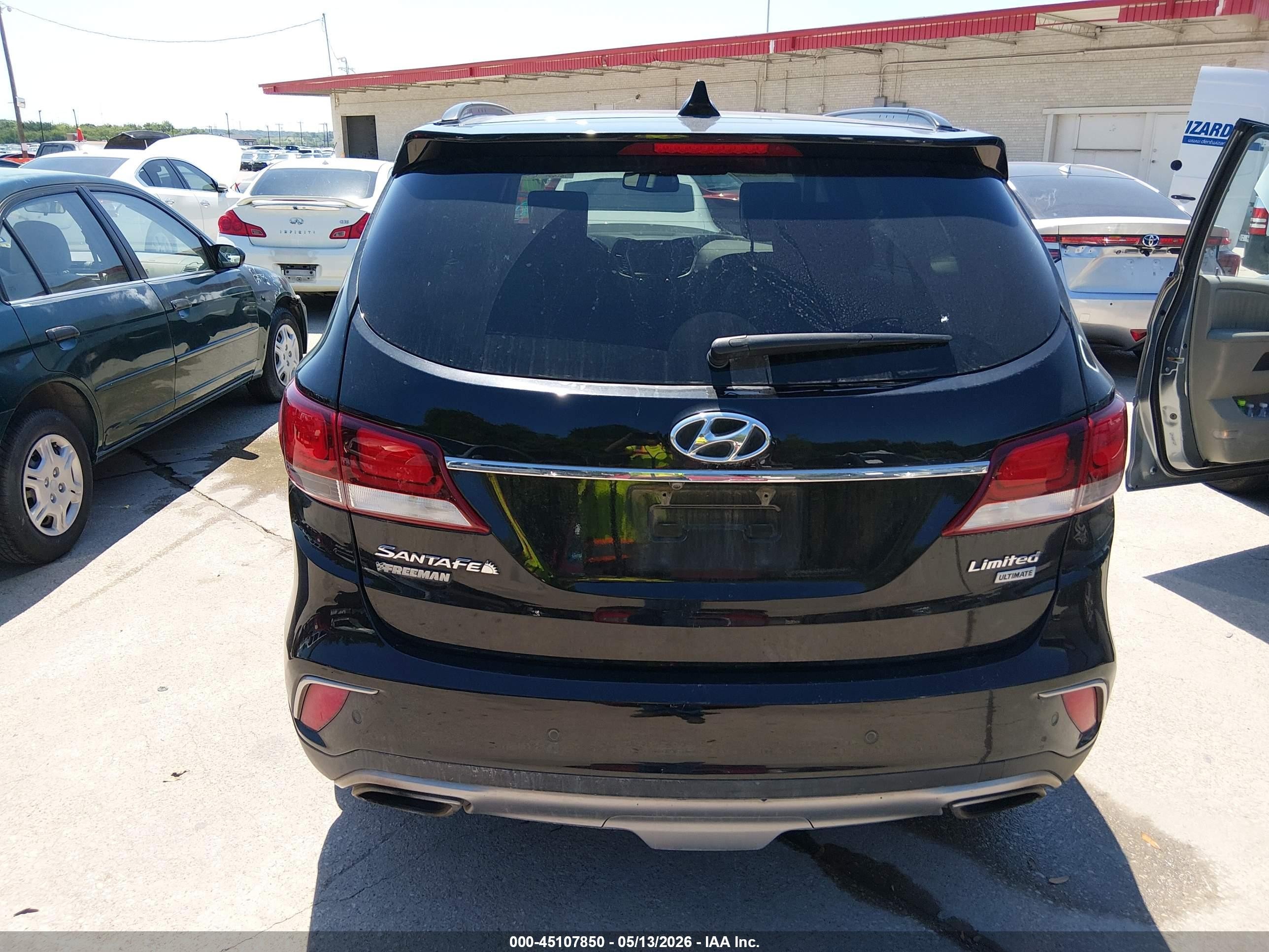2017 Hyundai Santa Fe Limited Ultimate Black vin: KM8SR4HF7HU175523