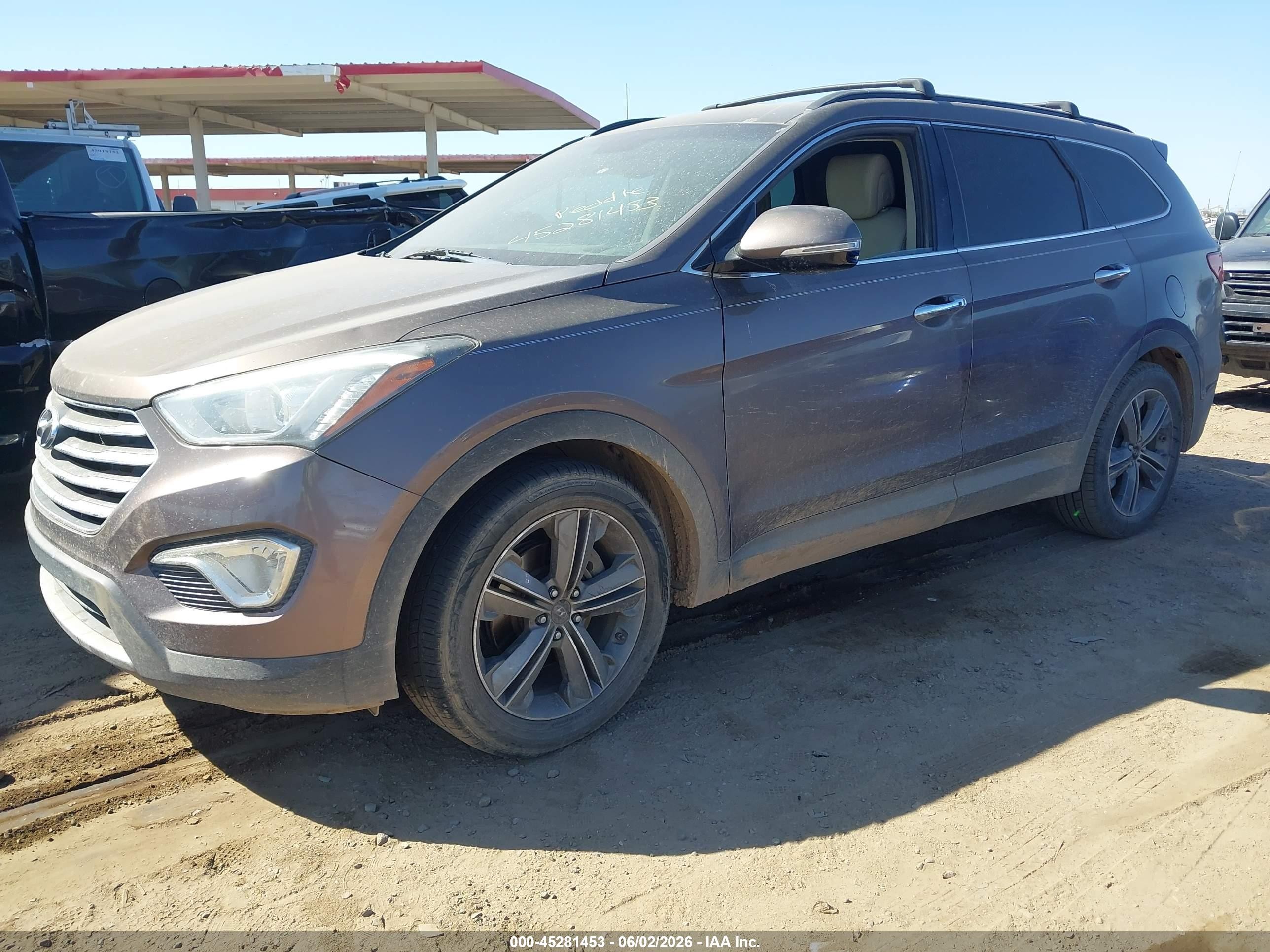 2013 Hyundai Santa Fe Limited Серый vin: KM8SR4HF8DU012616