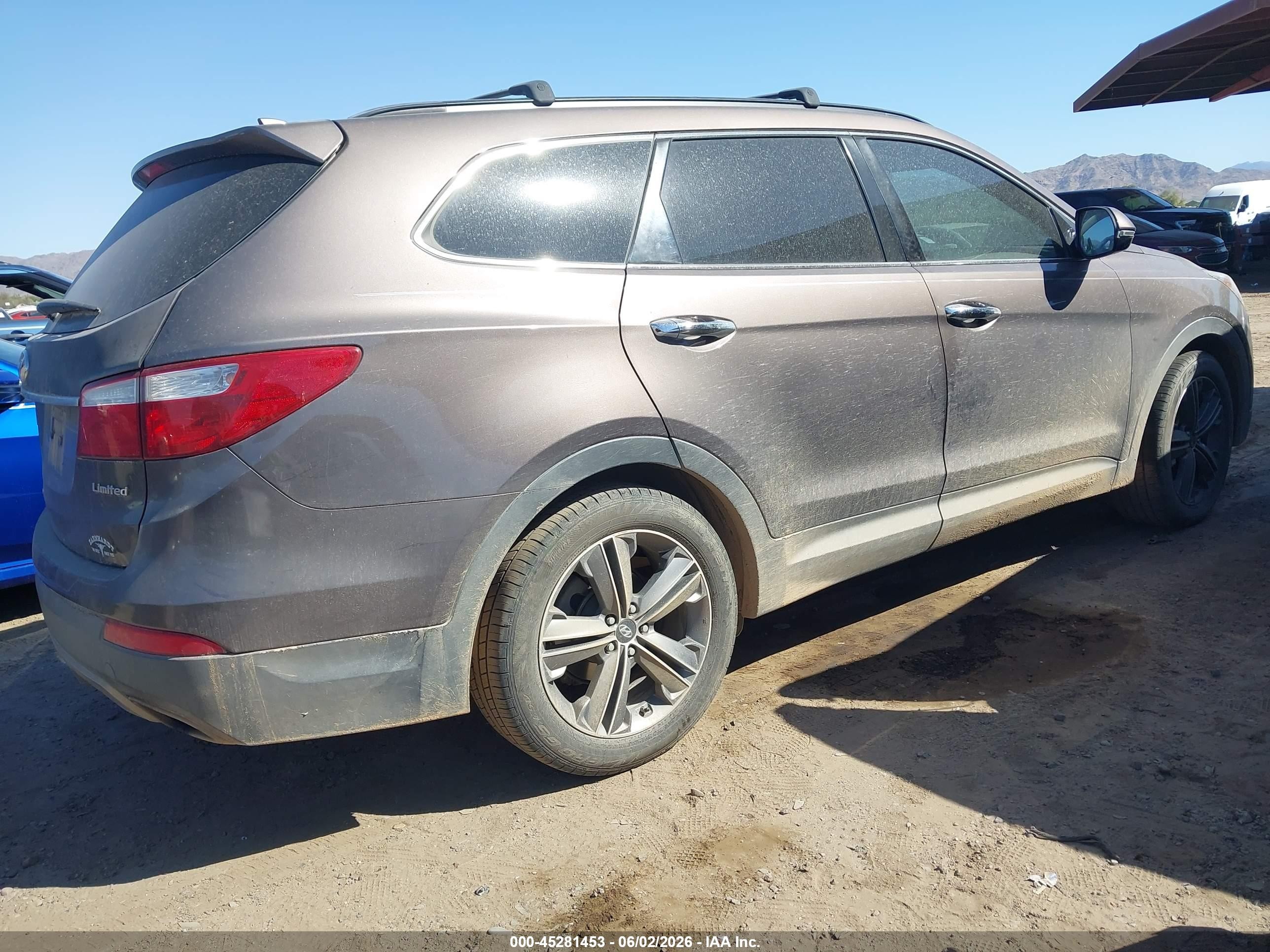 2013 Hyundai Santa Fe Limited Серый vin: KM8SR4HF8DU012616
