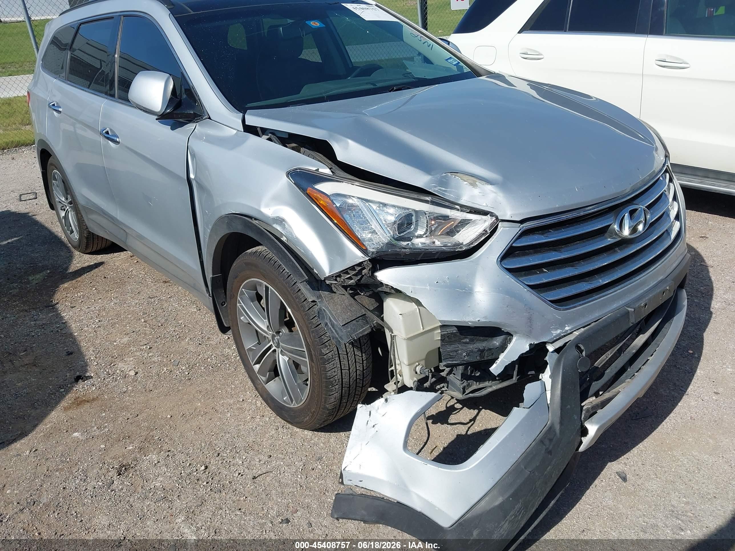 2015 Hyundai Santa Fe Gls Silver vin: KM8SR4HF8FU125114