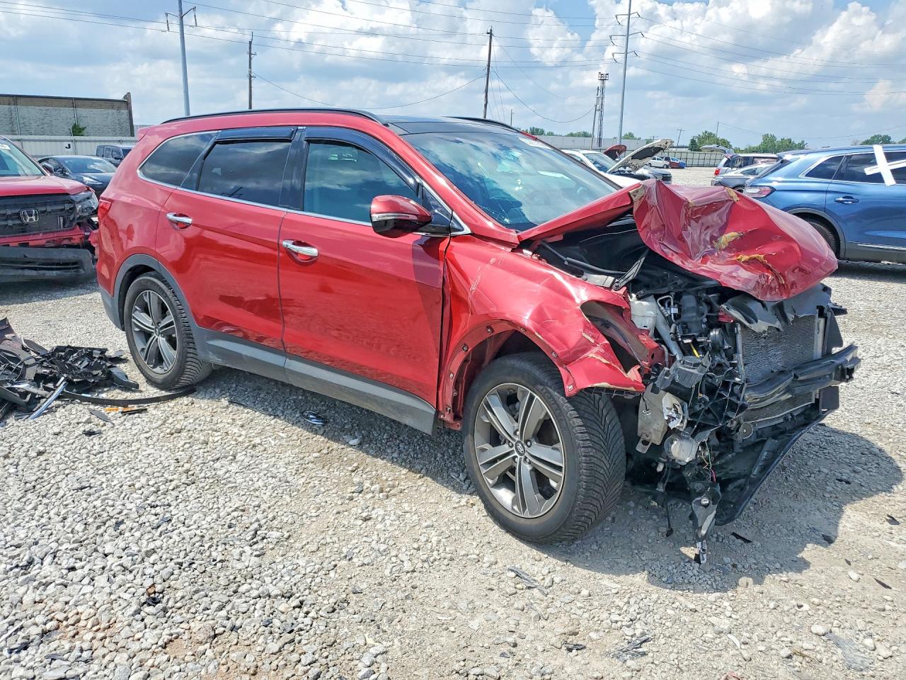 2013 Hyundai Santa Fe Limited Red vin: KM8SR4HF9DU008557