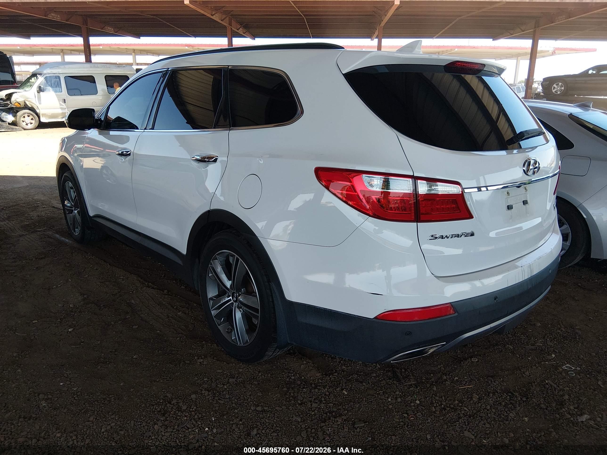 2014 Hyundai Santa Fe Limited White vin: KM8SR4HF9EU081820