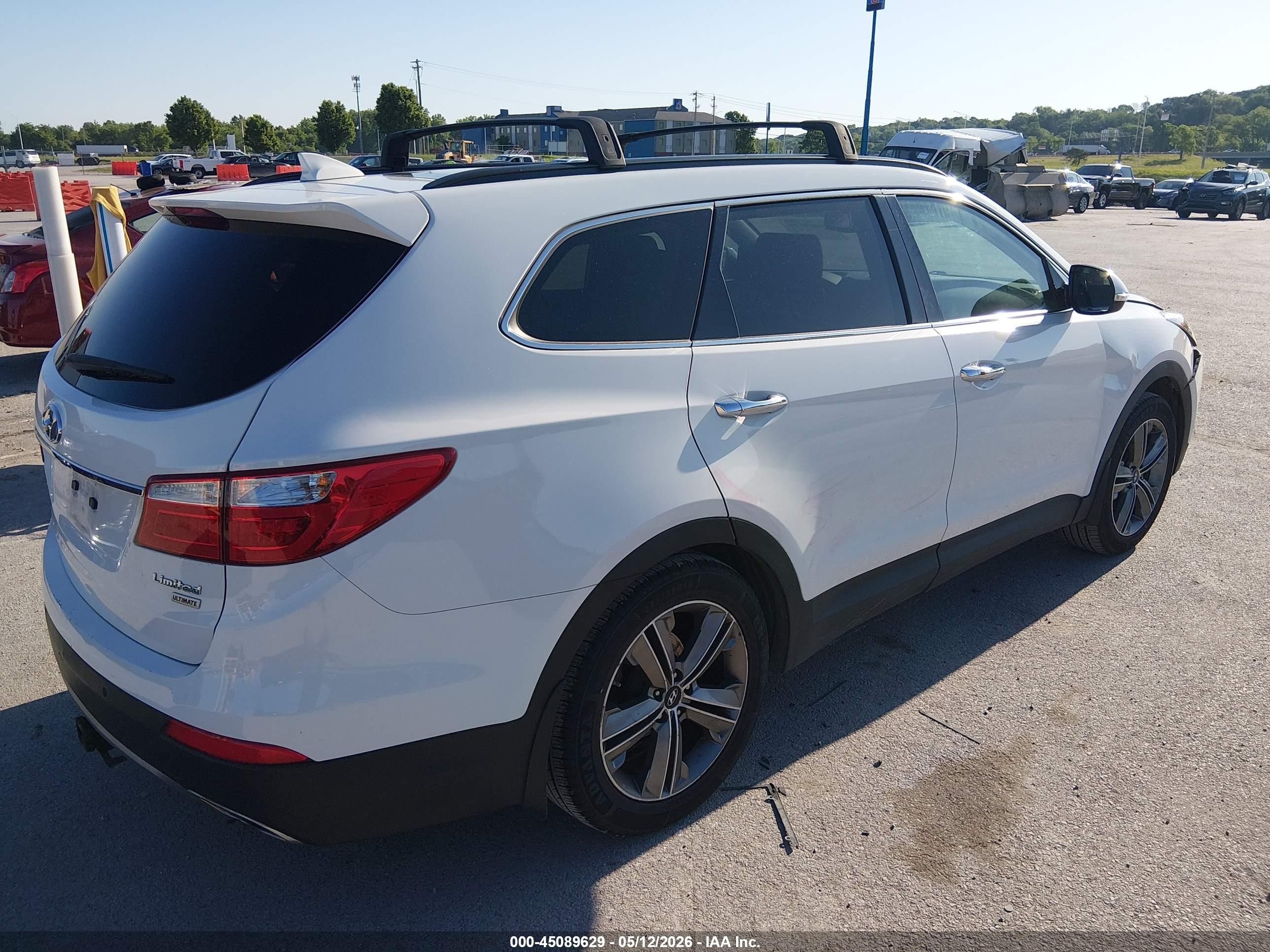 2015 Hyundai Santa Fe Limited White vin: KM8SR4HF9FU126840
