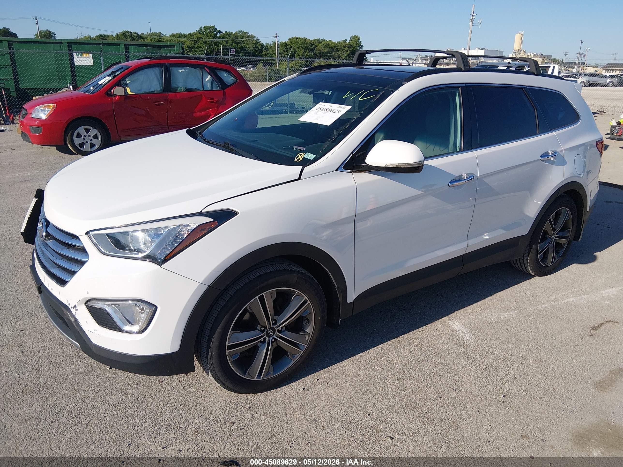 2015 Hyundai Santa Fe Limited White vin: KM8SR4HF9FU126840