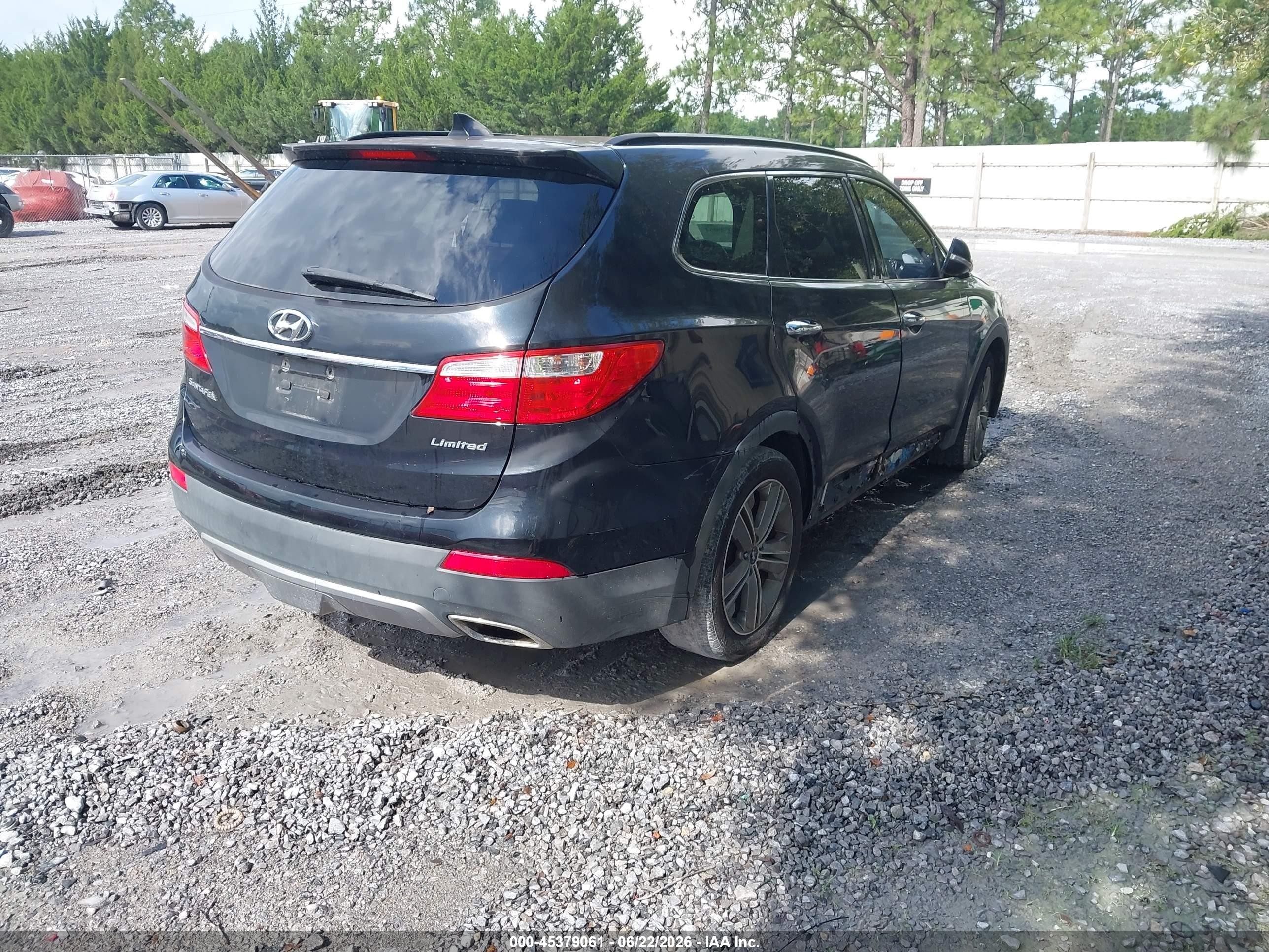 2013 Hyundai Santa Fe Limited Black vin: KM8SR4HFXDU002816