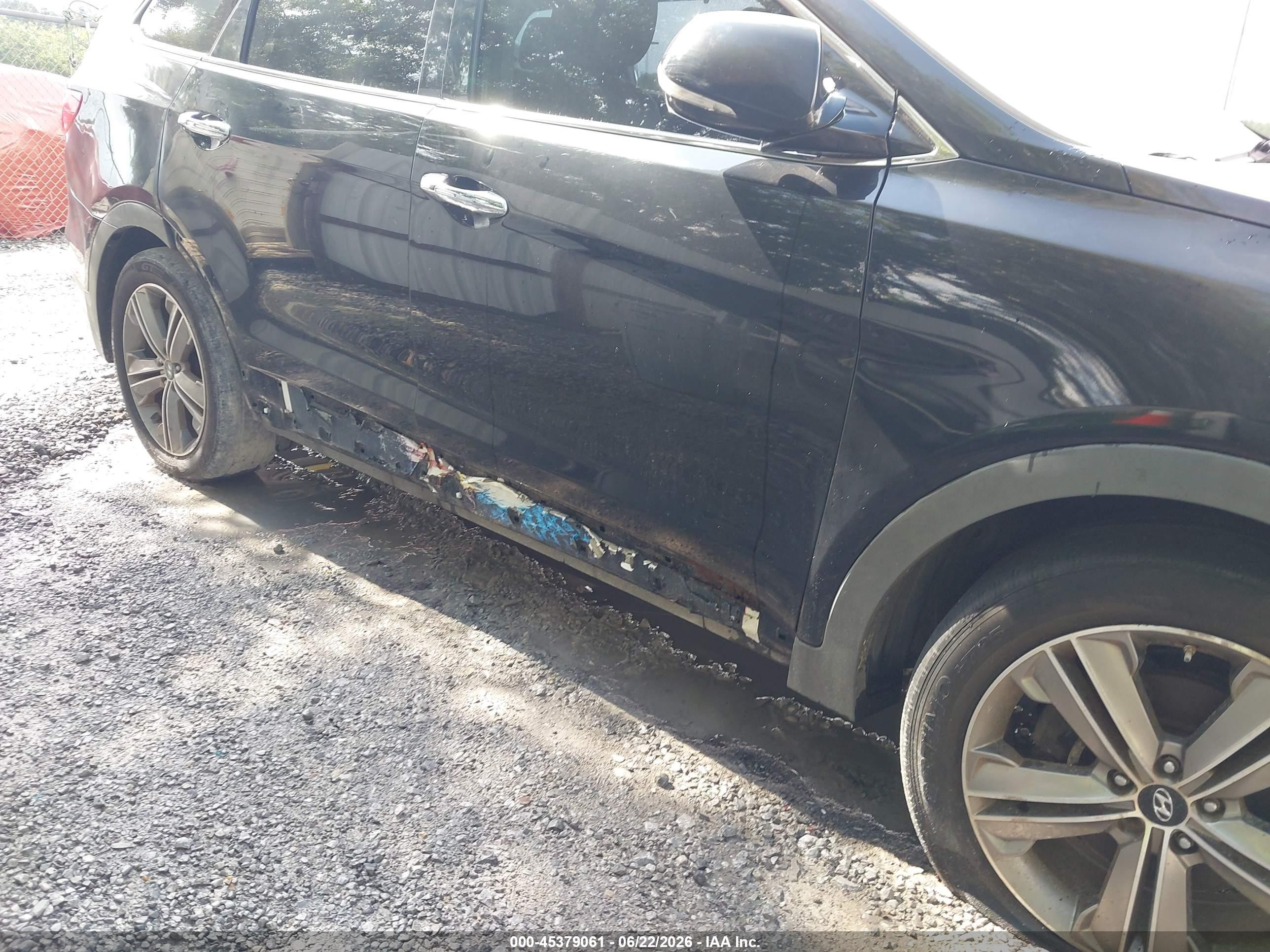 2013 Hyundai Santa Fe Limited Black vin: KM8SR4HFXDU002816