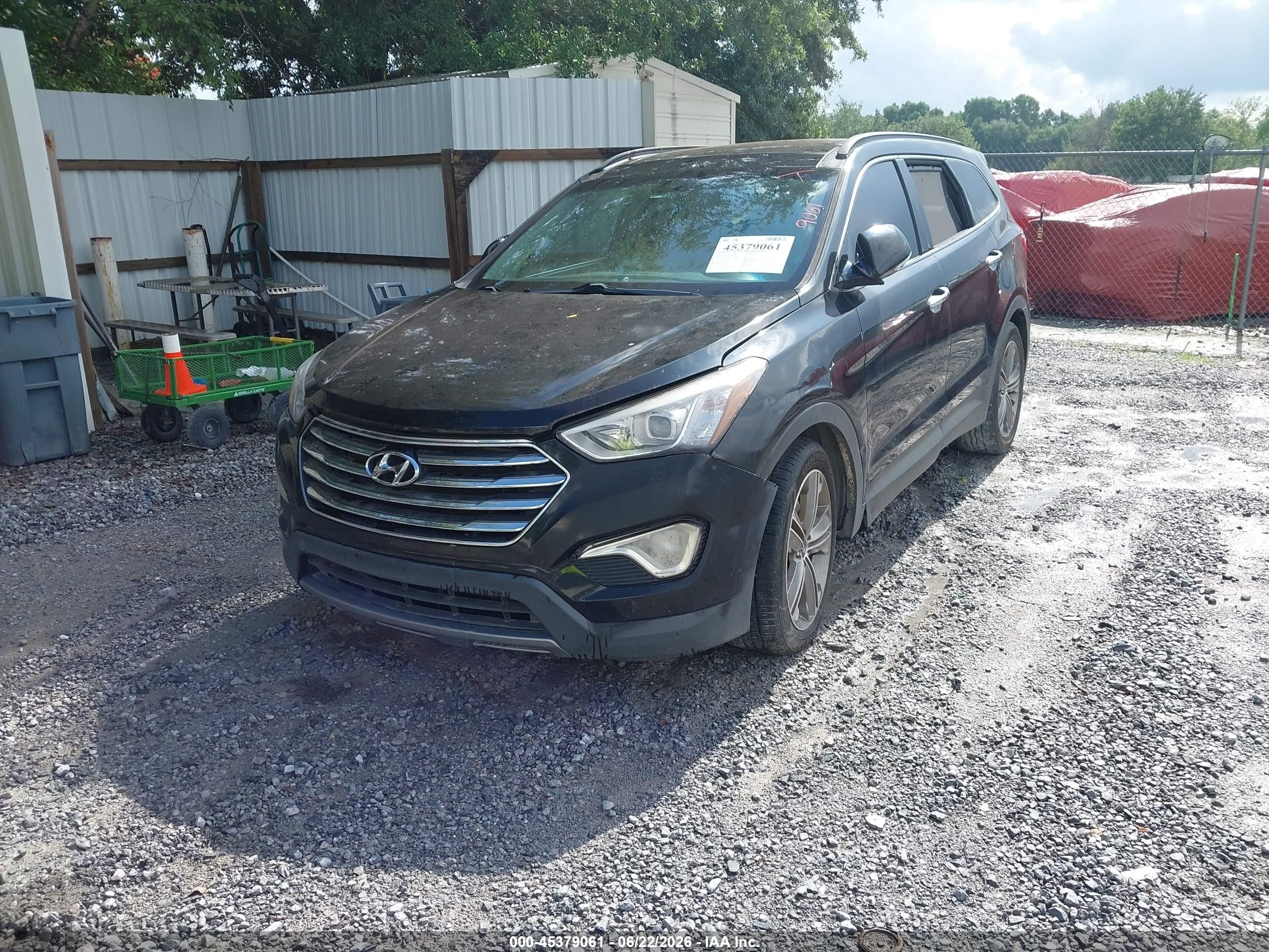 2013 Hyundai Santa Fe Limited Black vin: KM8SR4HFXDU002816