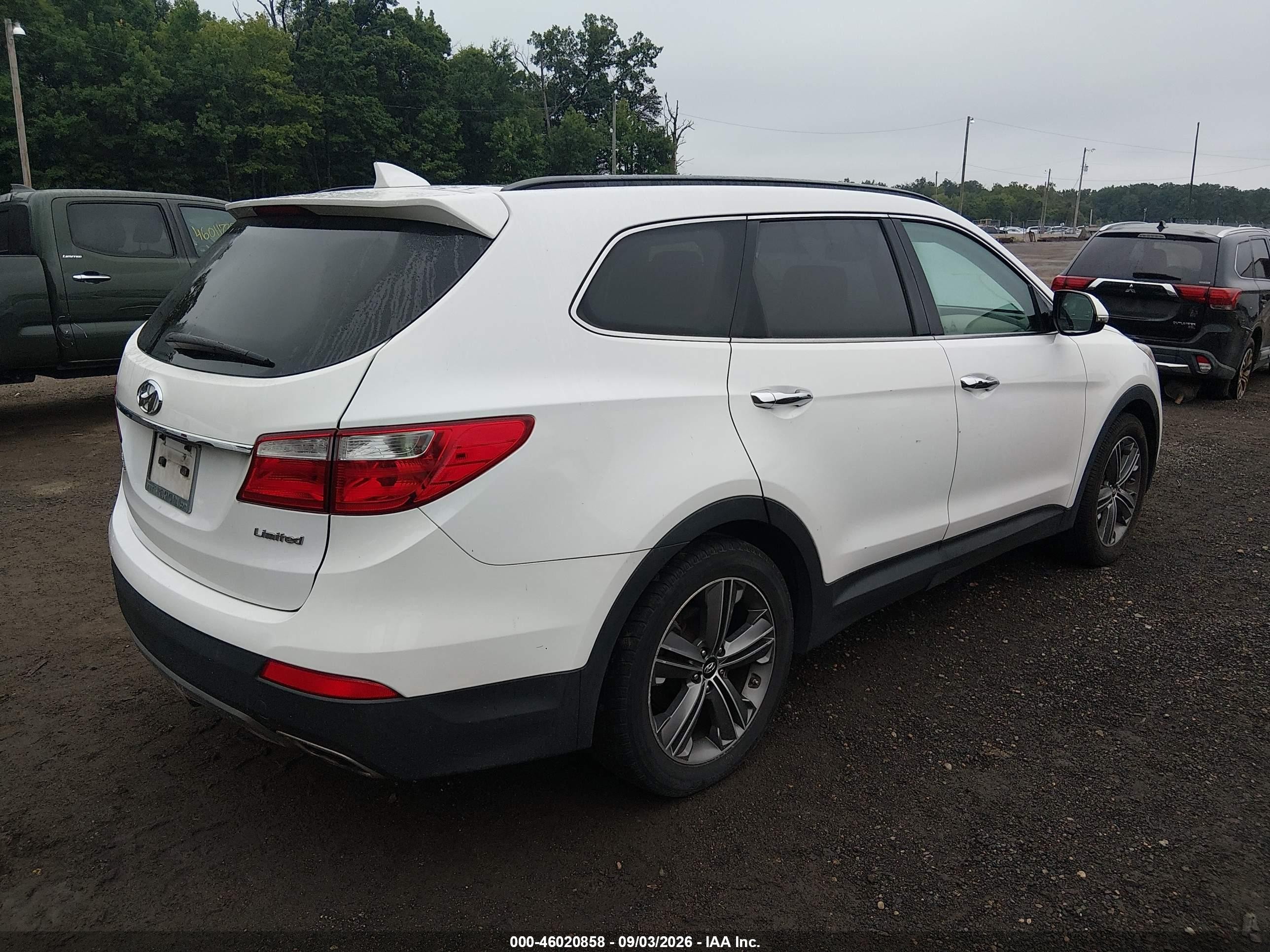 2013 Hyundai Santa Fe Limited White vin: KM8SR4HFXDU009958