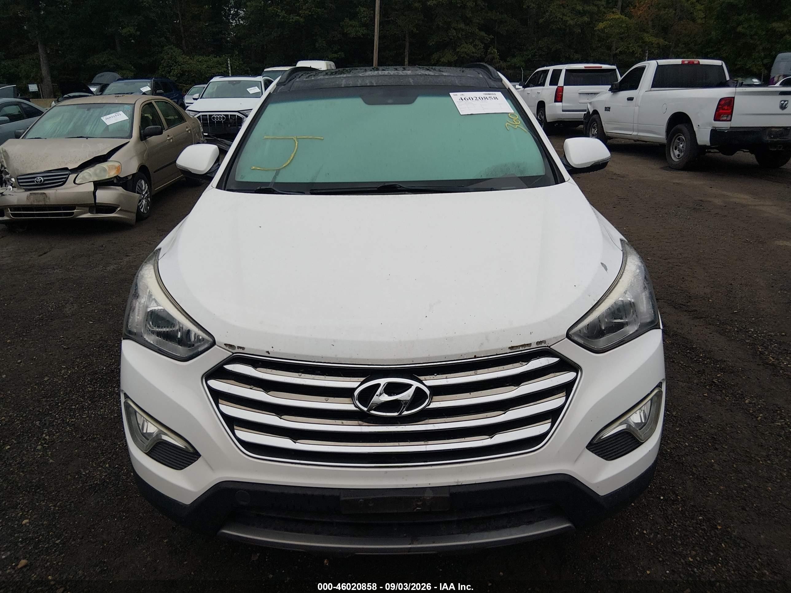 2013 Hyundai Santa Fe Limited White vin: KM8SR4HFXDU009958