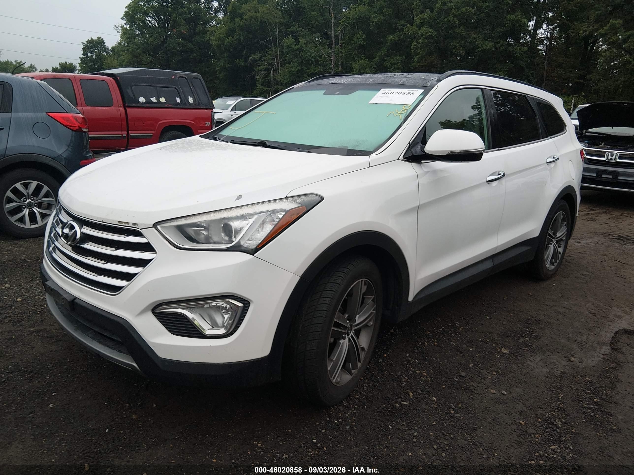 2013 Hyundai Santa Fe Limited White vin: KM8SR4HFXDU009958