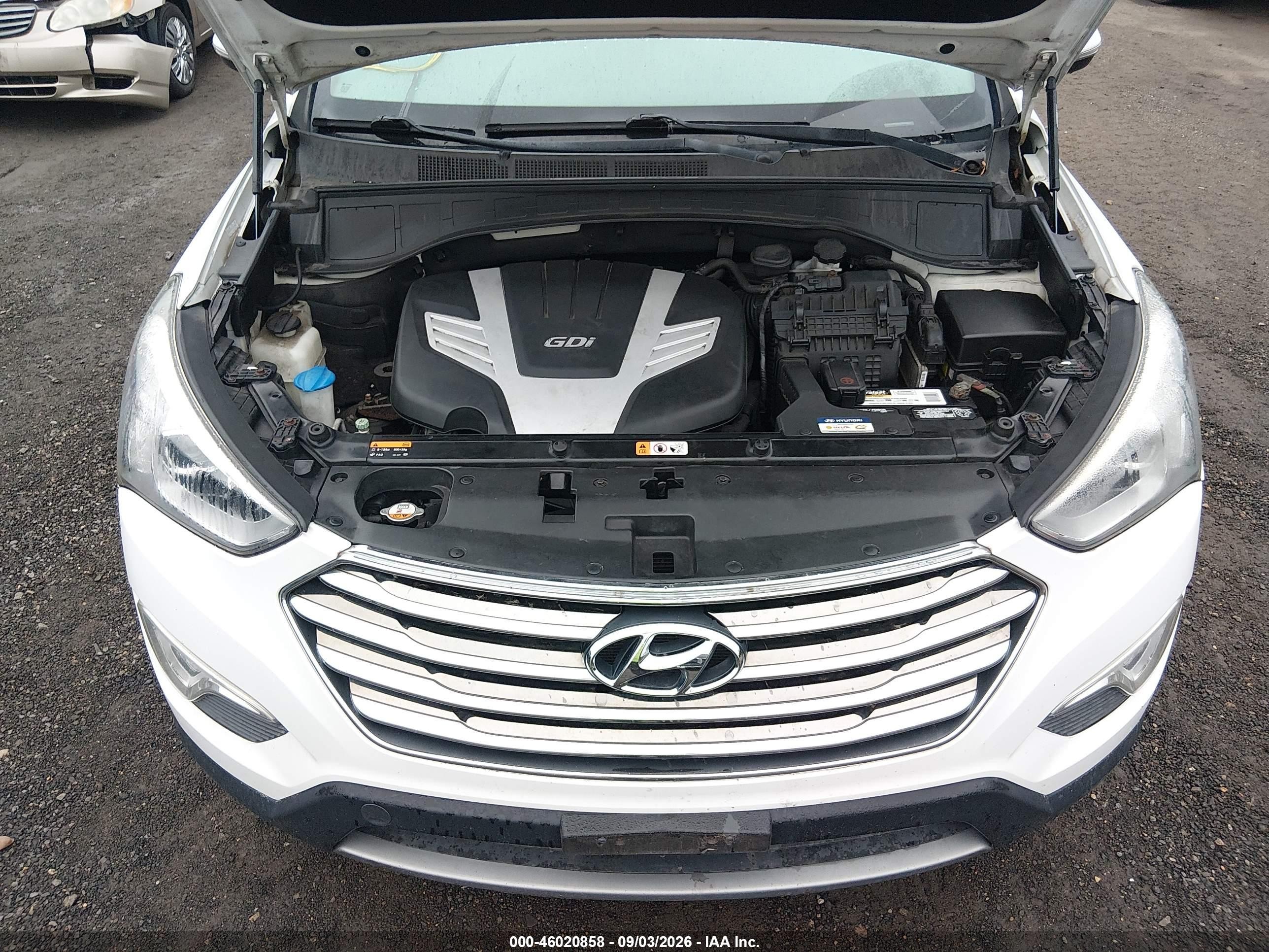 2013 Hyundai Santa Fe Limited White vin: KM8SR4HFXDU009958