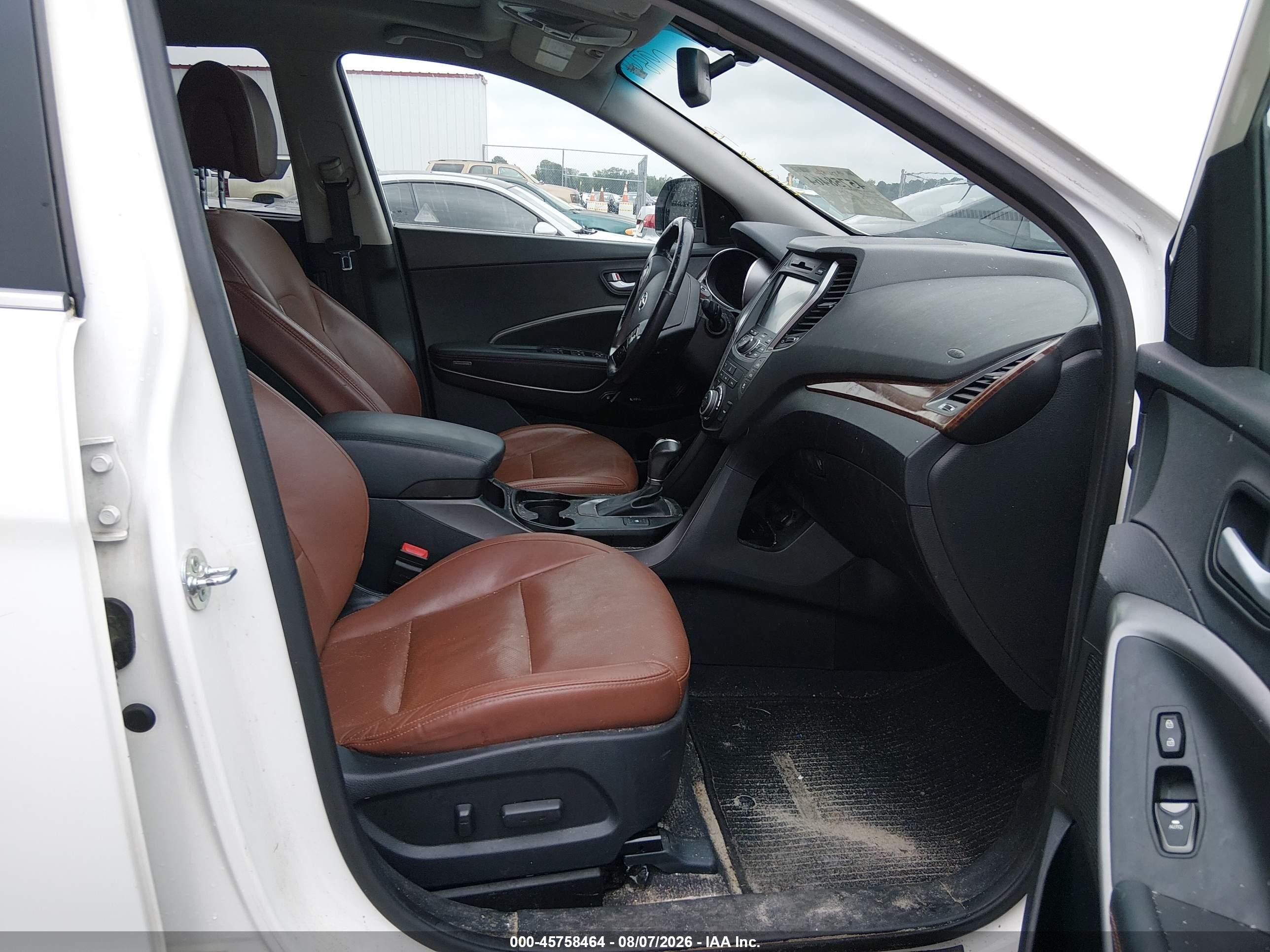 2015 Hyundai Santa Fe Limited White vin: KM8SR4HFXFU098661