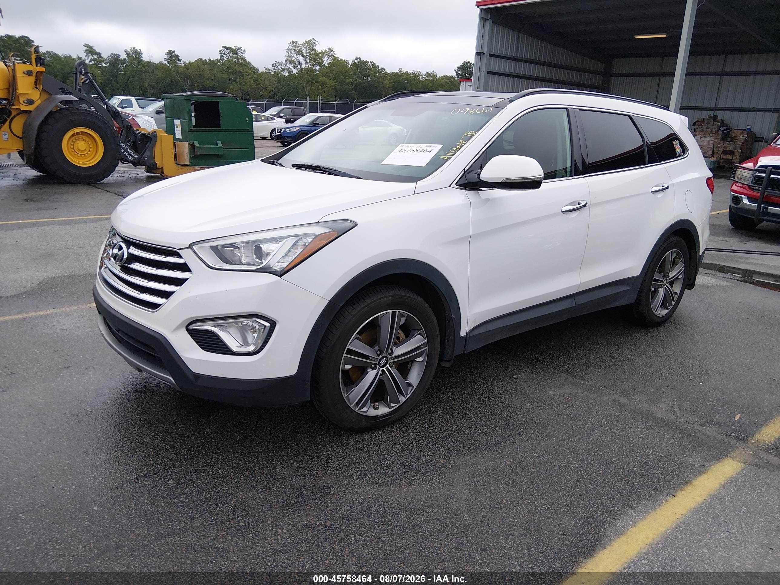 2015 Hyundai Santa Fe Limited White vin: KM8SR4HFXFU098661