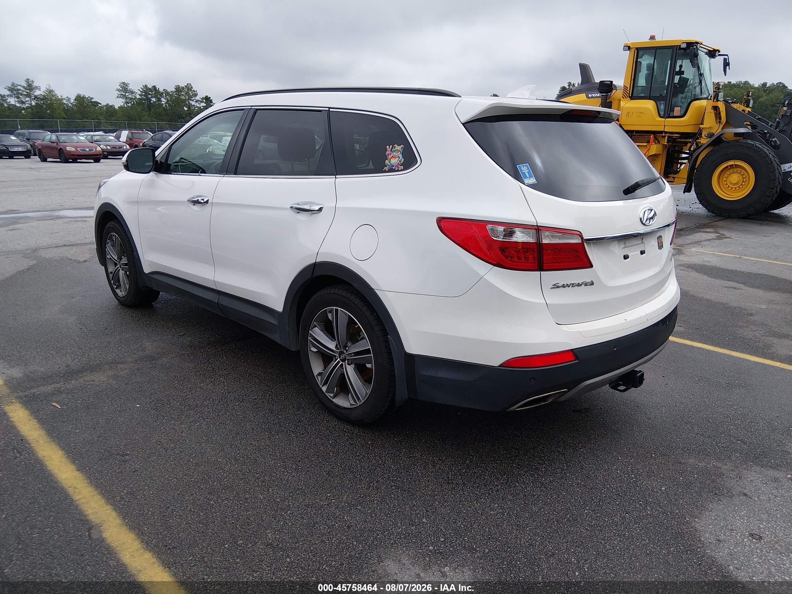2015 Hyundai Santa Fe Limited White vin: KM8SR4HFXFU098661