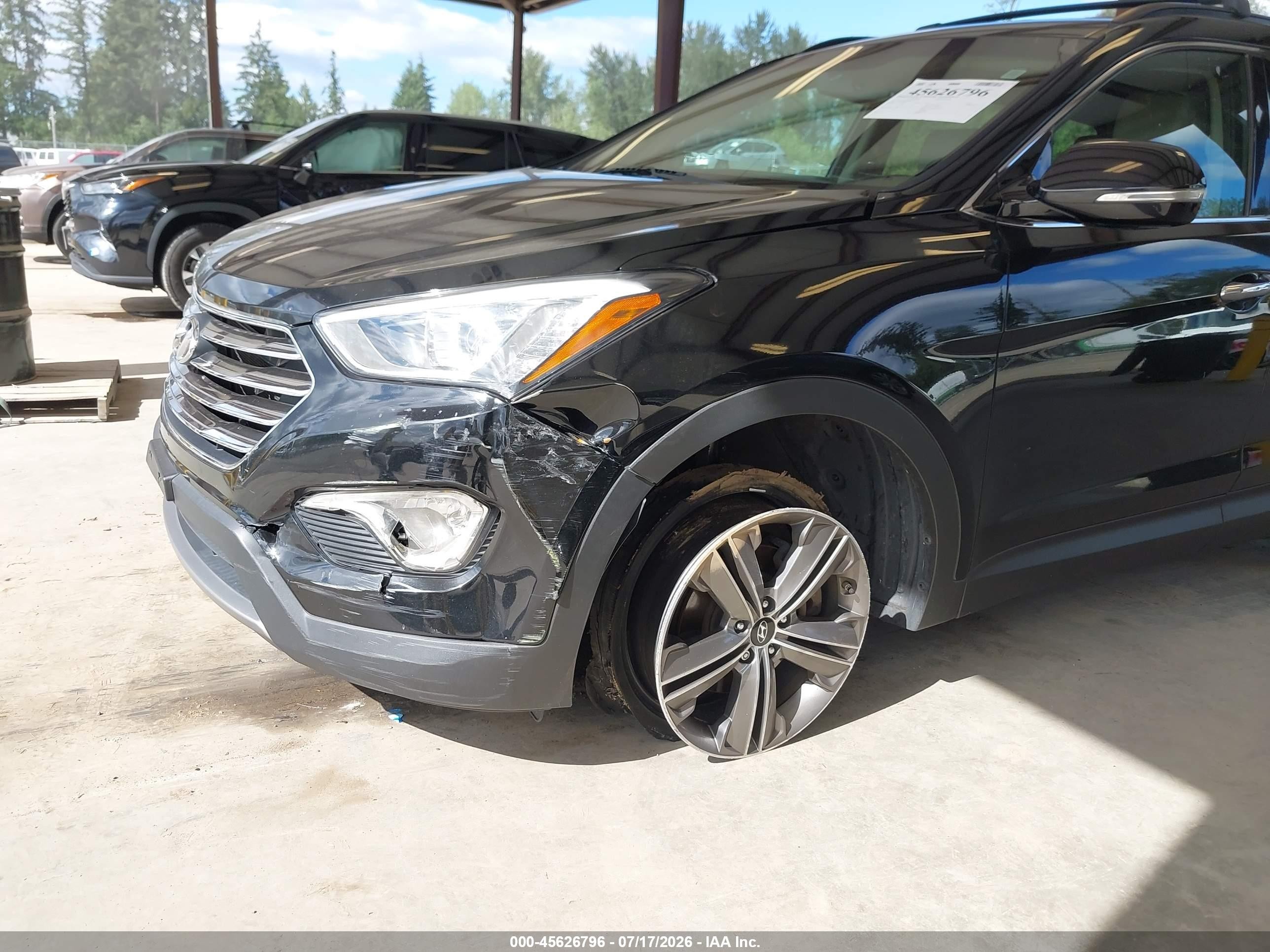 2013 Hyundai Santa Fe Limited Black vin: KM8SRDHF0DU012741