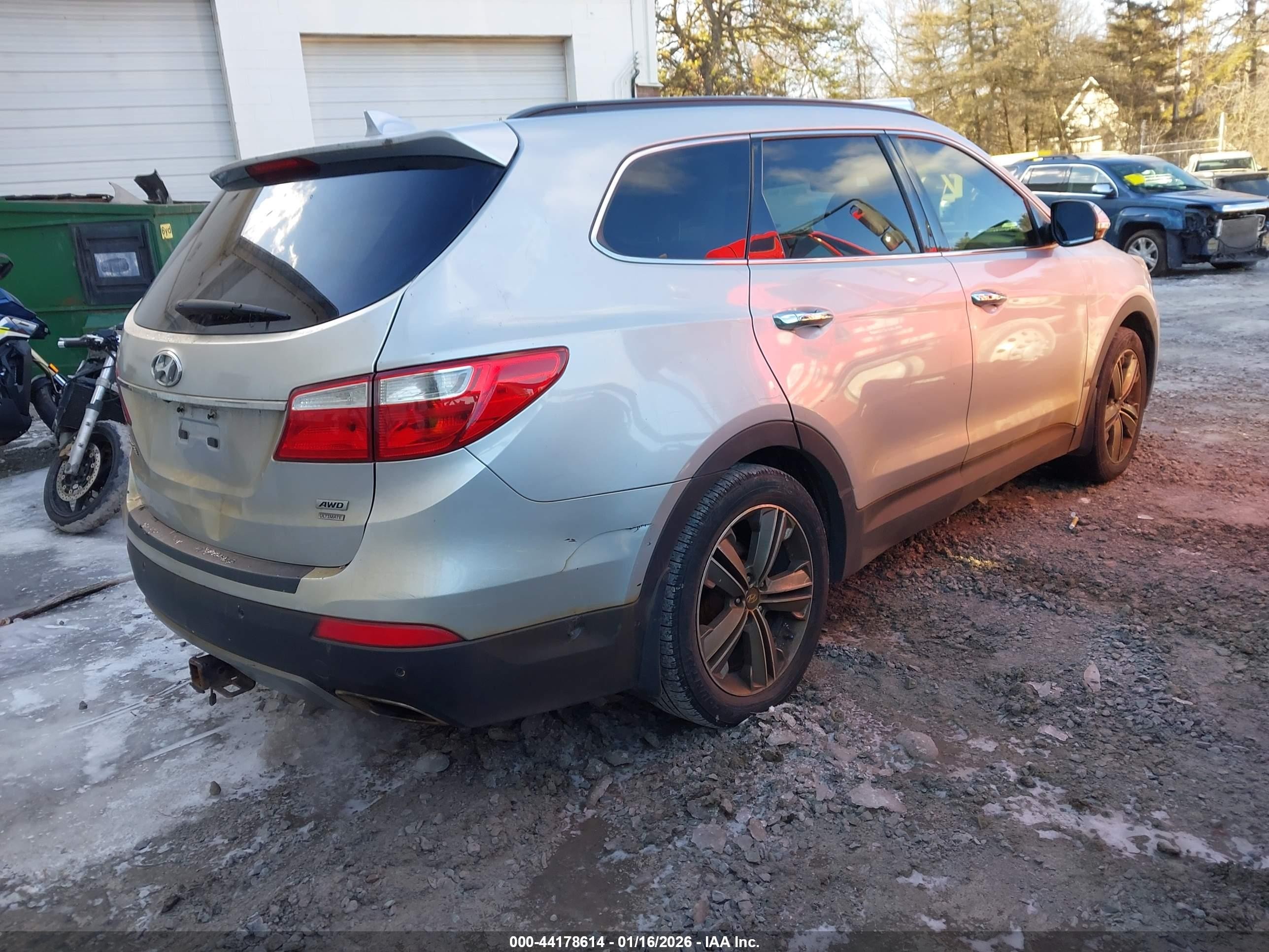 2014 Hyundai Santa Fe Gls Silver vin: KM8SRDHF0EU078837
