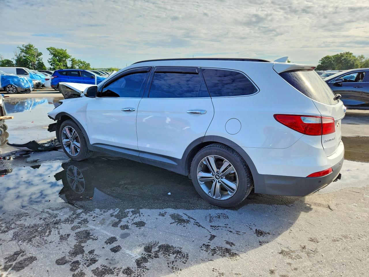 2014 Hyundai Santa Fe Gls White vin: KM8SRDHF0EU081754