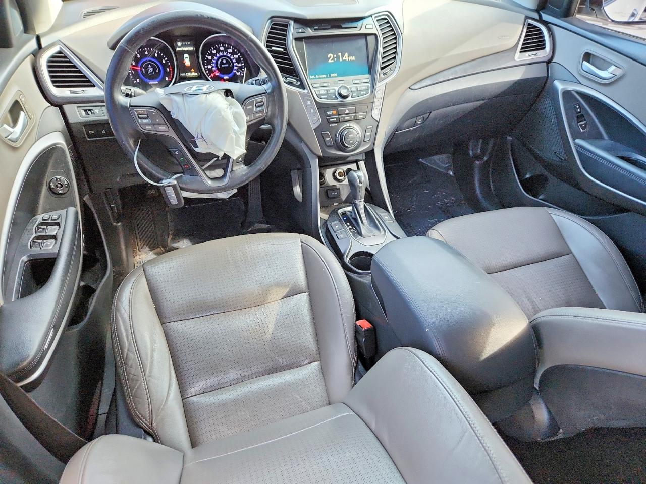 2014 Hyundai Santa Fe Gls White vin: KM8SRDHF0EU081754