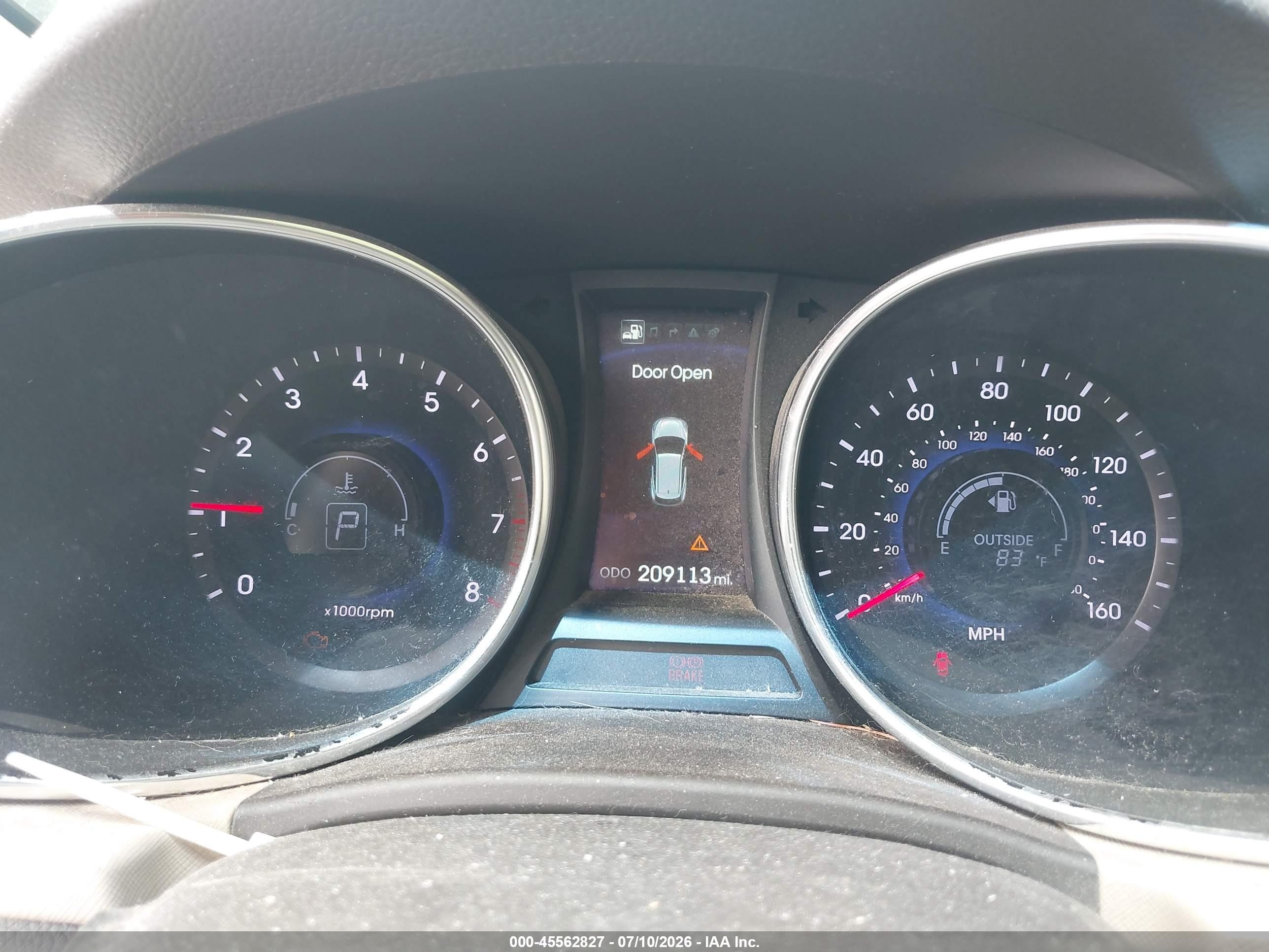 2014 Hyundai Santa Fe Gls White vin: KM8SRDHF0EU088316