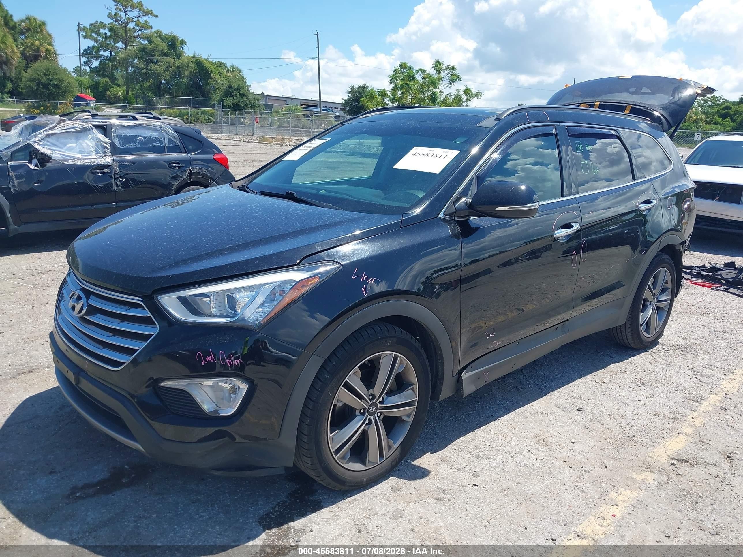 2015 Hyundai Santa Fe Limited Black vin: KM8SRDHF0FU102183