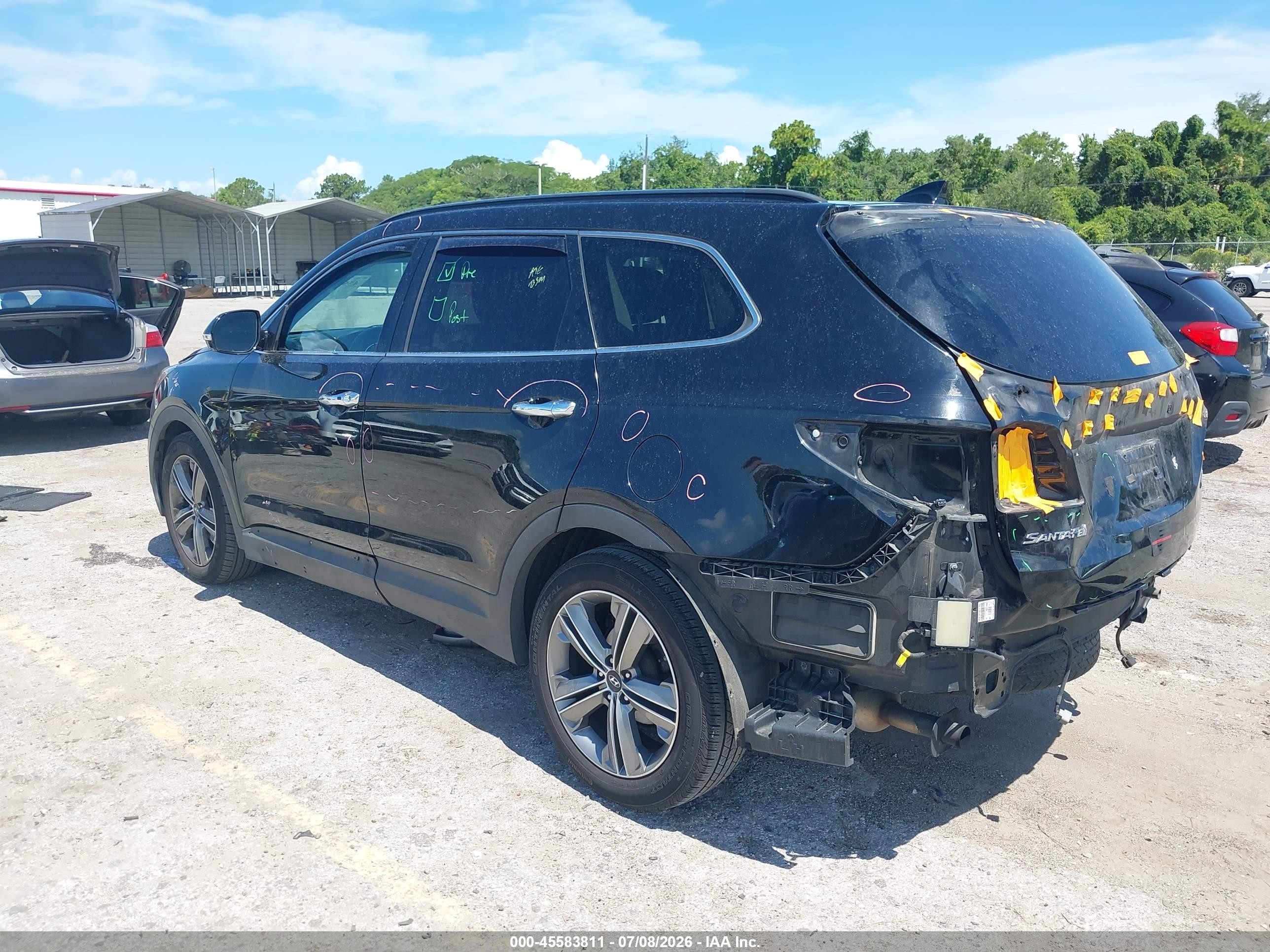 2015 Hyundai Santa Fe Limited Black vin: KM8SRDHF0FU102183
