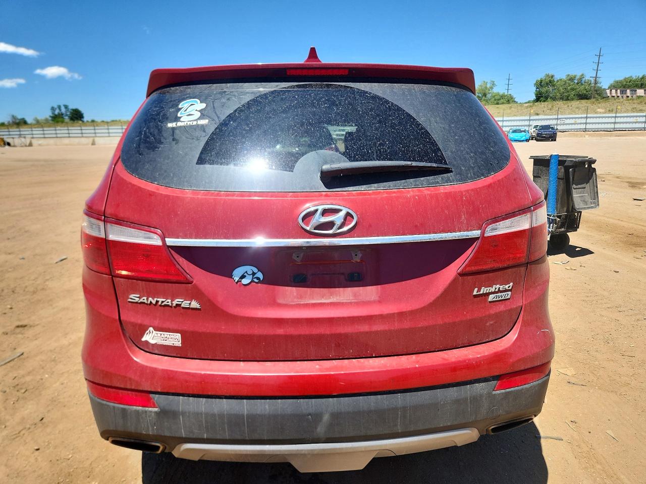 2013 Hyundai Santa Fe Limited Красный vin: KM8SRDHF1DU017589