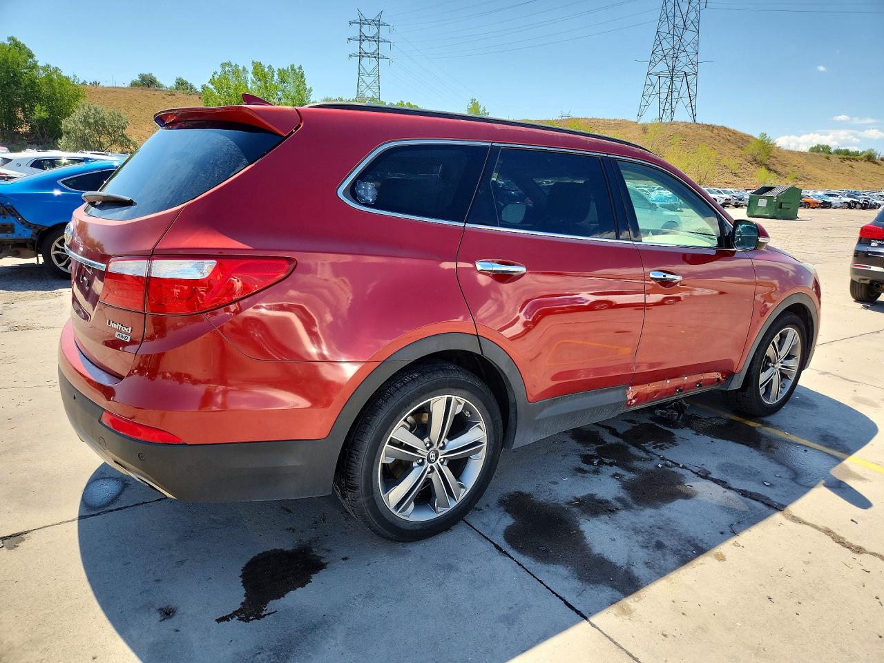 2014 Hyundai Santa Fe Limited Red vin: KM8SRDHF1EU052778