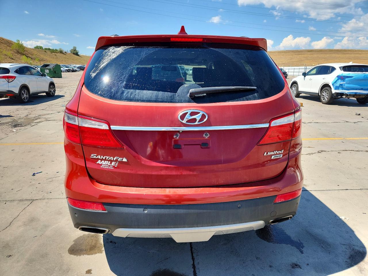 2014 Hyundai Santa Fe Limited Red vin: KM8SRDHF1EU052778