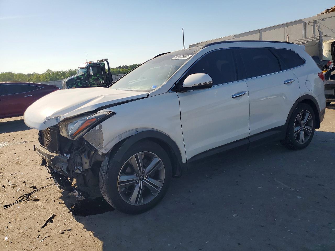 2014 Hyundai Santa Fe Gls White vin: KM8SRDHF4EU077450