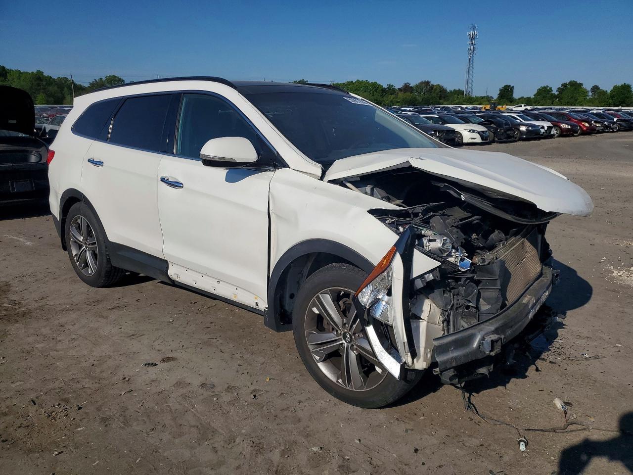 2014 Hyundai Santa Fe Gls White vin: KM8SRDHF4EU077450