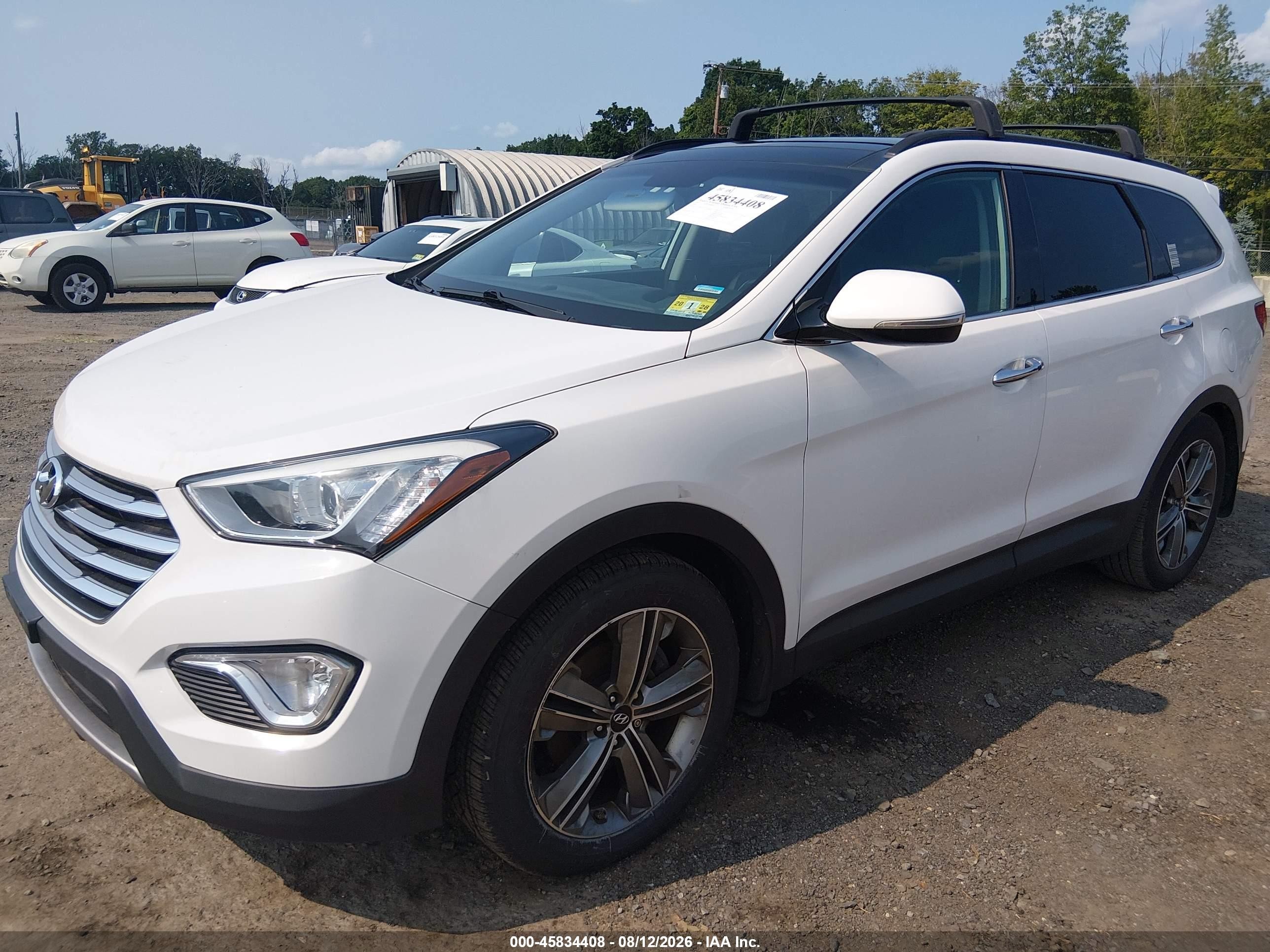 2015 Hyundai Santa Fe Gls White vin: KM8SRDHF4FU128995