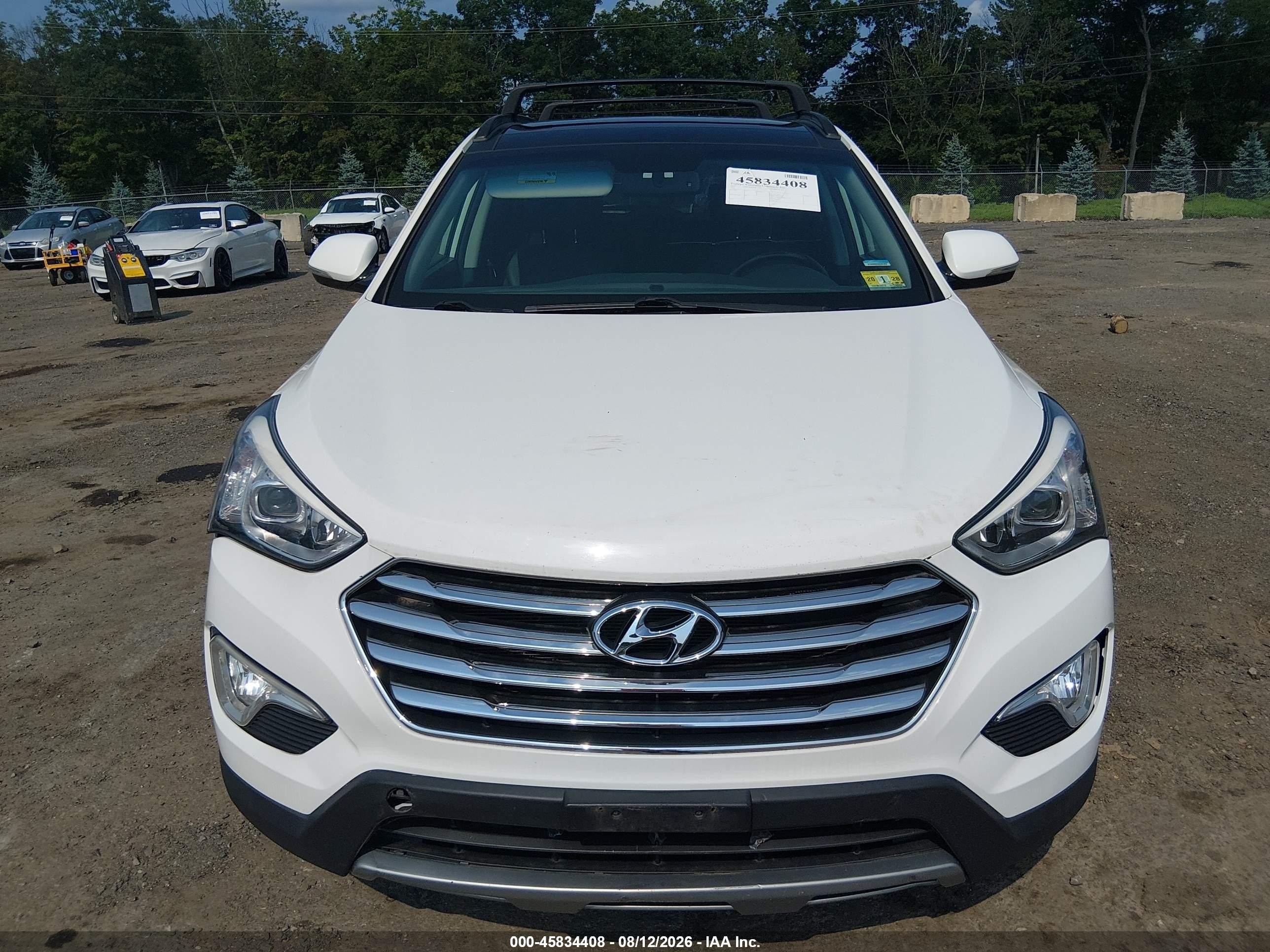 2015 Hyundai Santa Fe Gls White vin: KM8SRDHF4FU128995