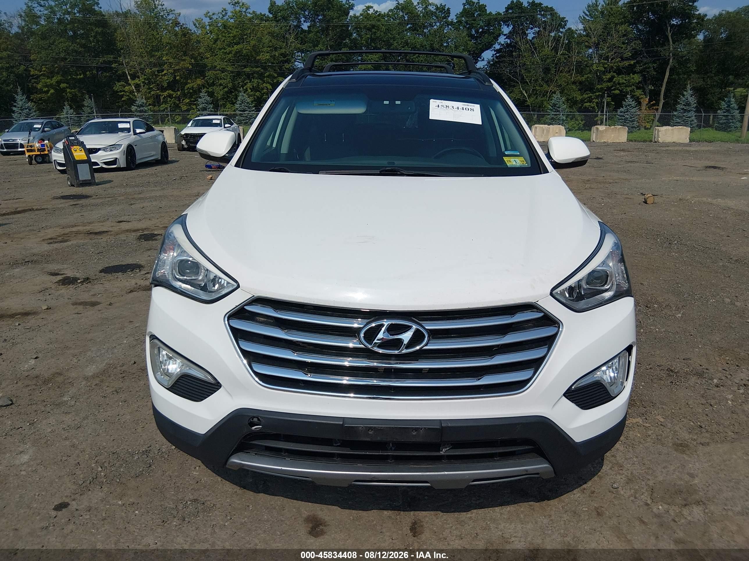 2015 Hyundai Santa Fe Gls White vin: KM8SRDHF4FU128995