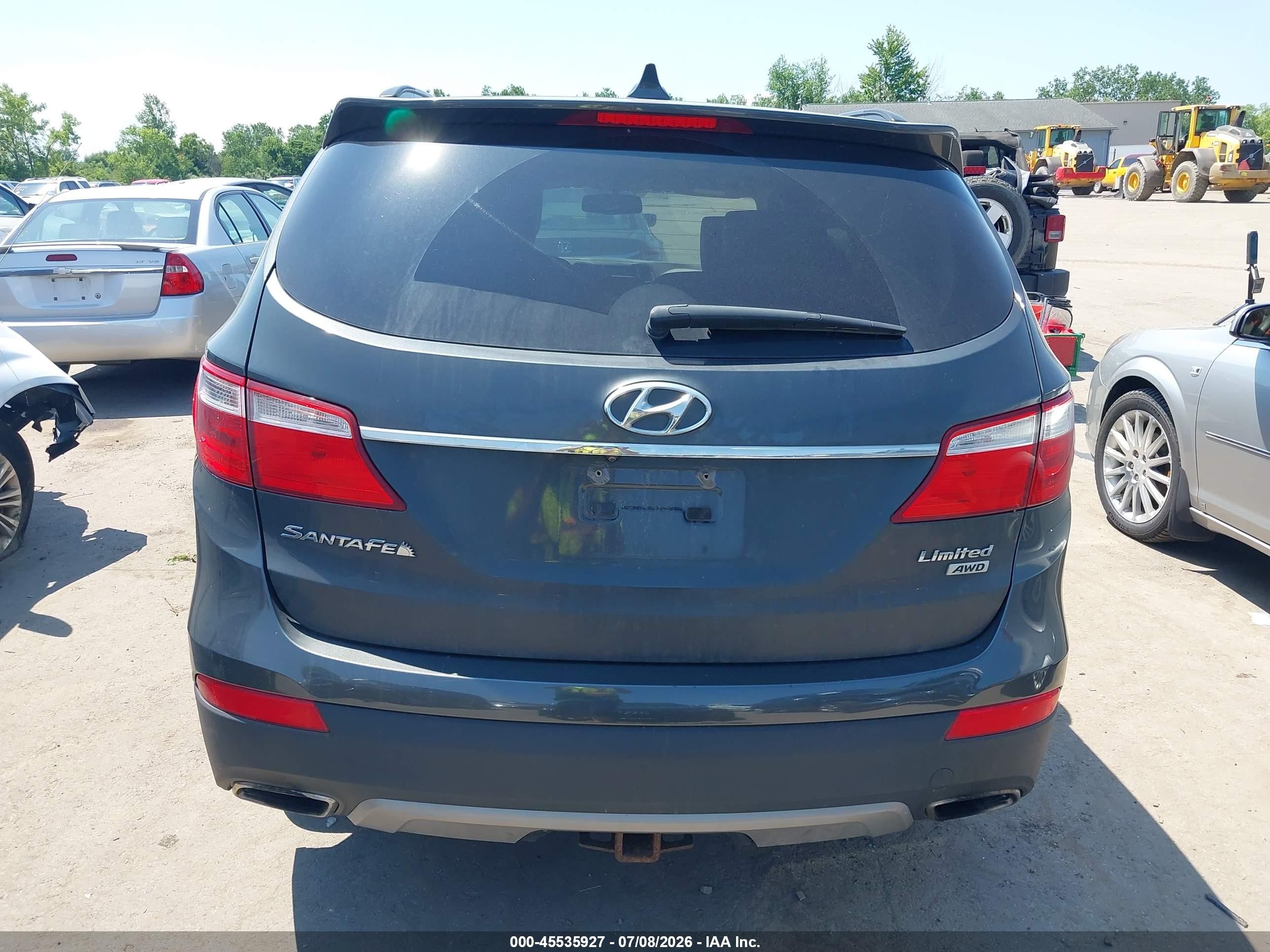 2013 Hyundai Santa Fe Limited Gray vin: KM8SRDHF5DU007194