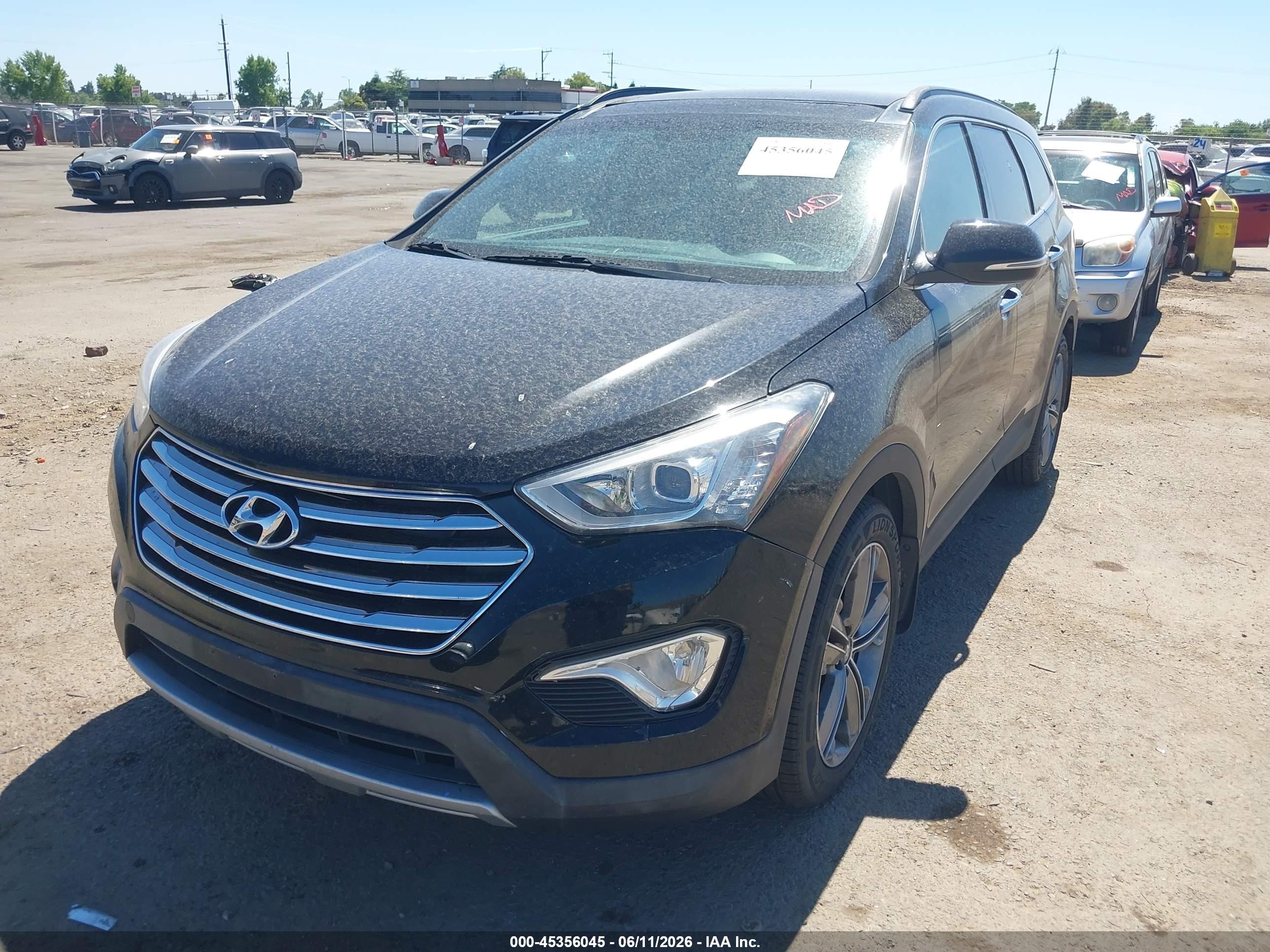 2014 Hyundai Santa Fe Limited Черный vin: KM8SRDHF6EU038617