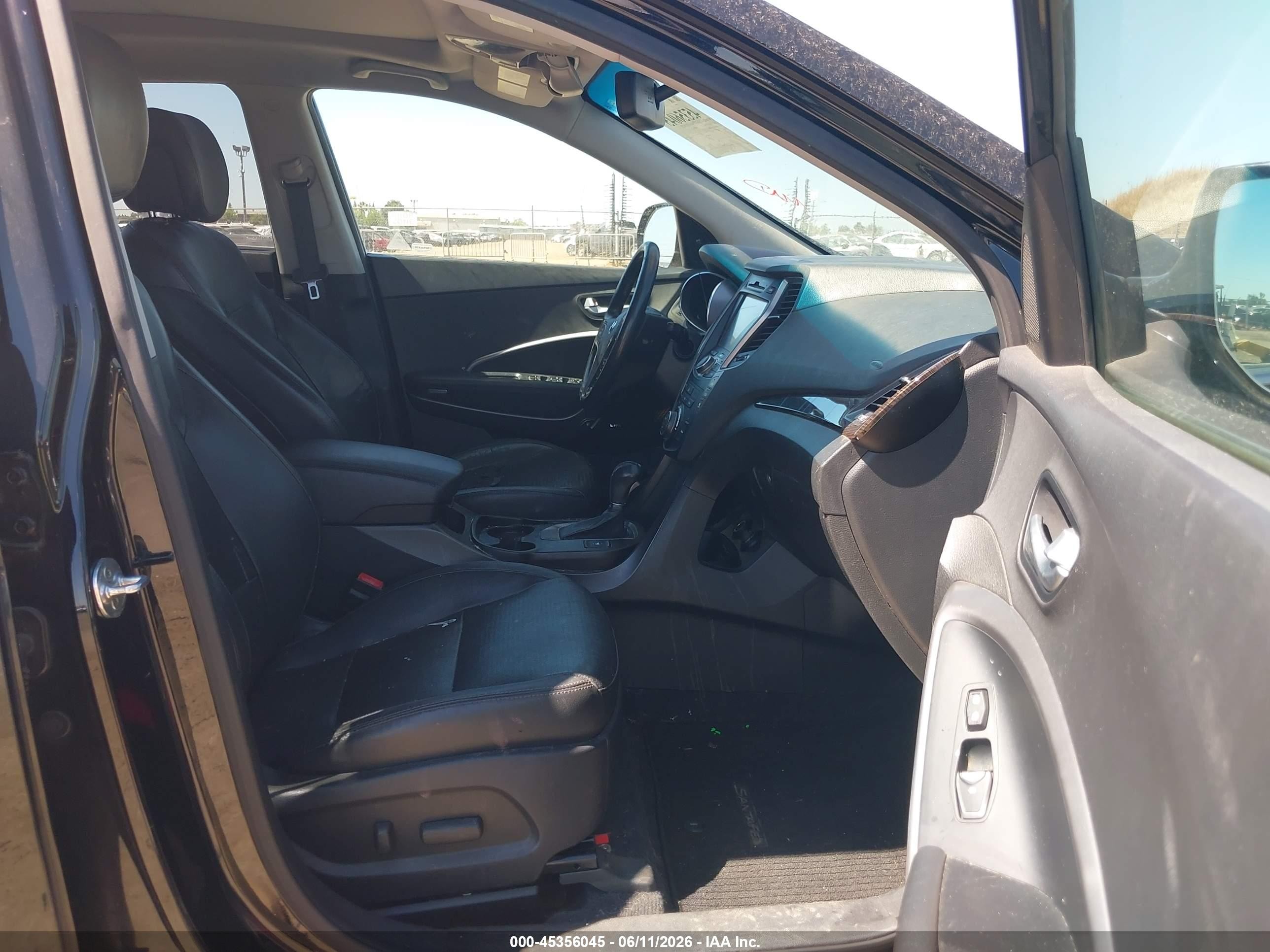 2014 Hyundai Santa Fe Limited Черный vin: KM8SRDHF6EU038617