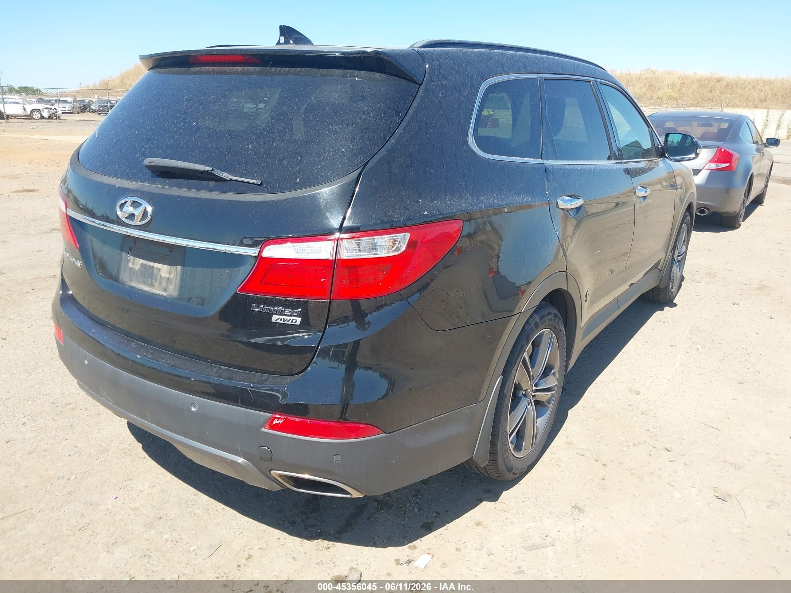 2014 Hyundai Santa Fe Limited Черный vin: KM8SRDHF6EU038617