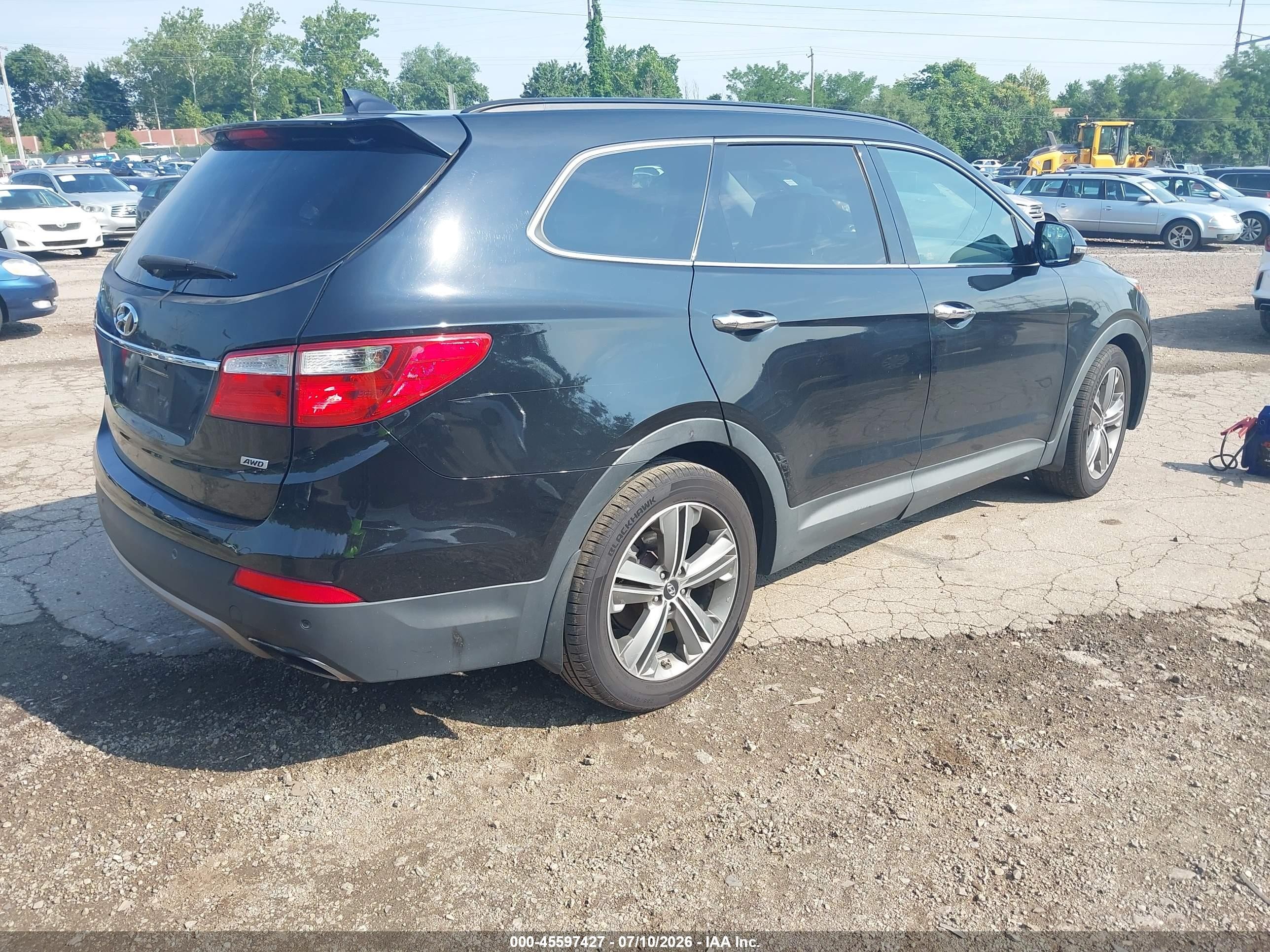 2014 Hyundai Santa Fe Gls Black vin: KM8SRDHF6EU078602