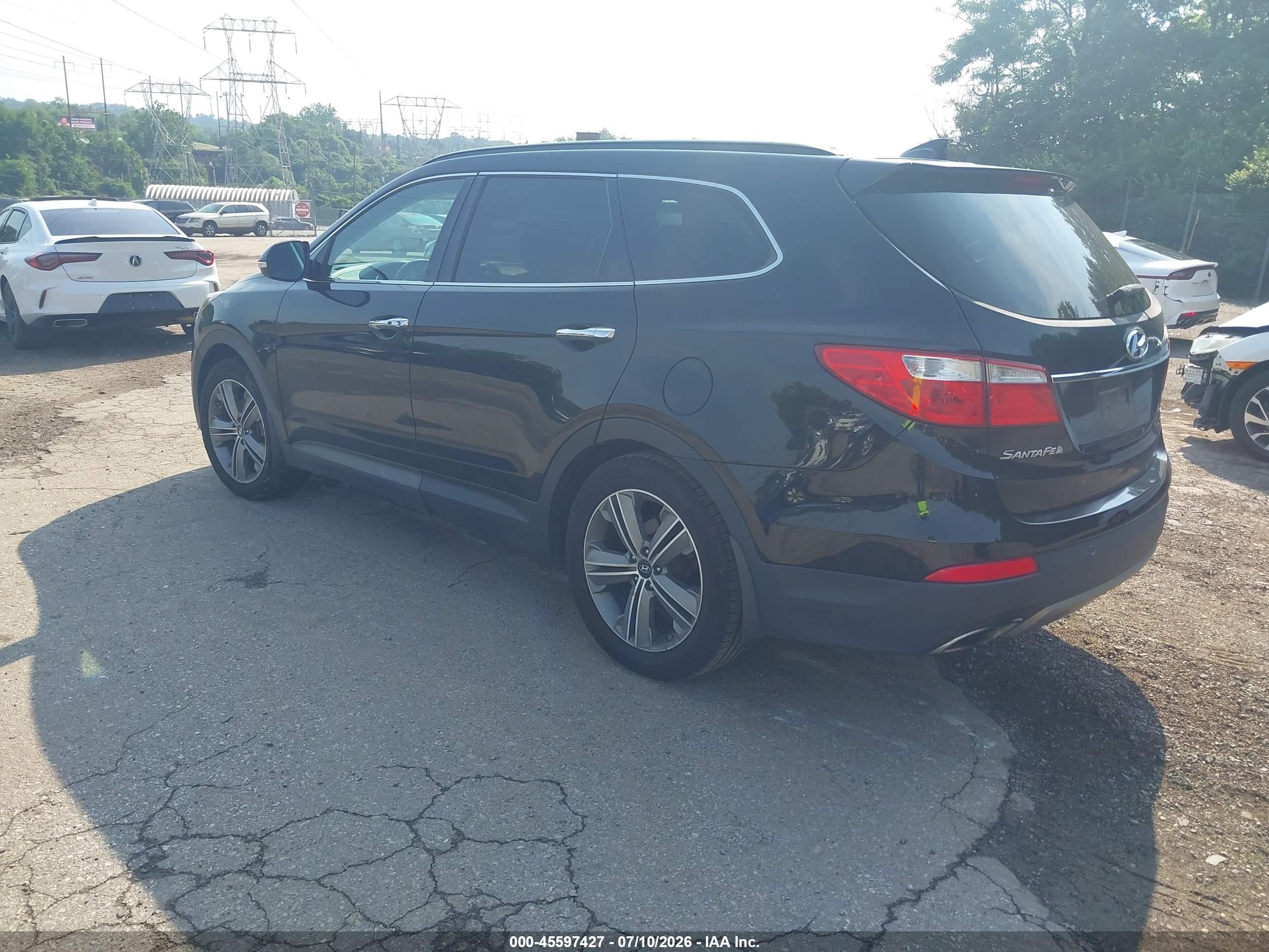 2014 Hyundai Santa Fe Gls Black vin: KM8SRDHF6EU078602
