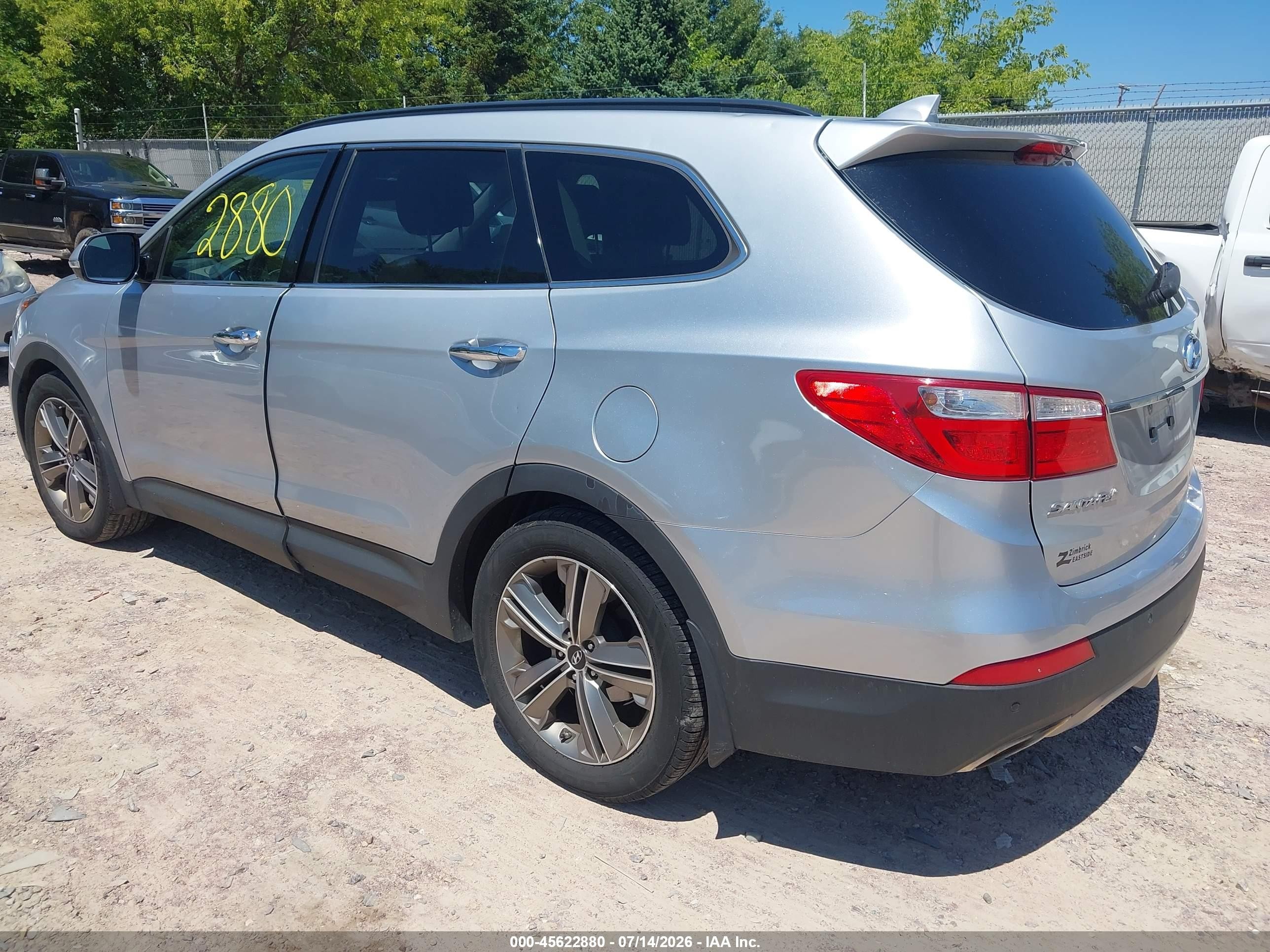 2014 Hyundai Santa Fe Limited Silver vin: KM8SRDHF6EU087400