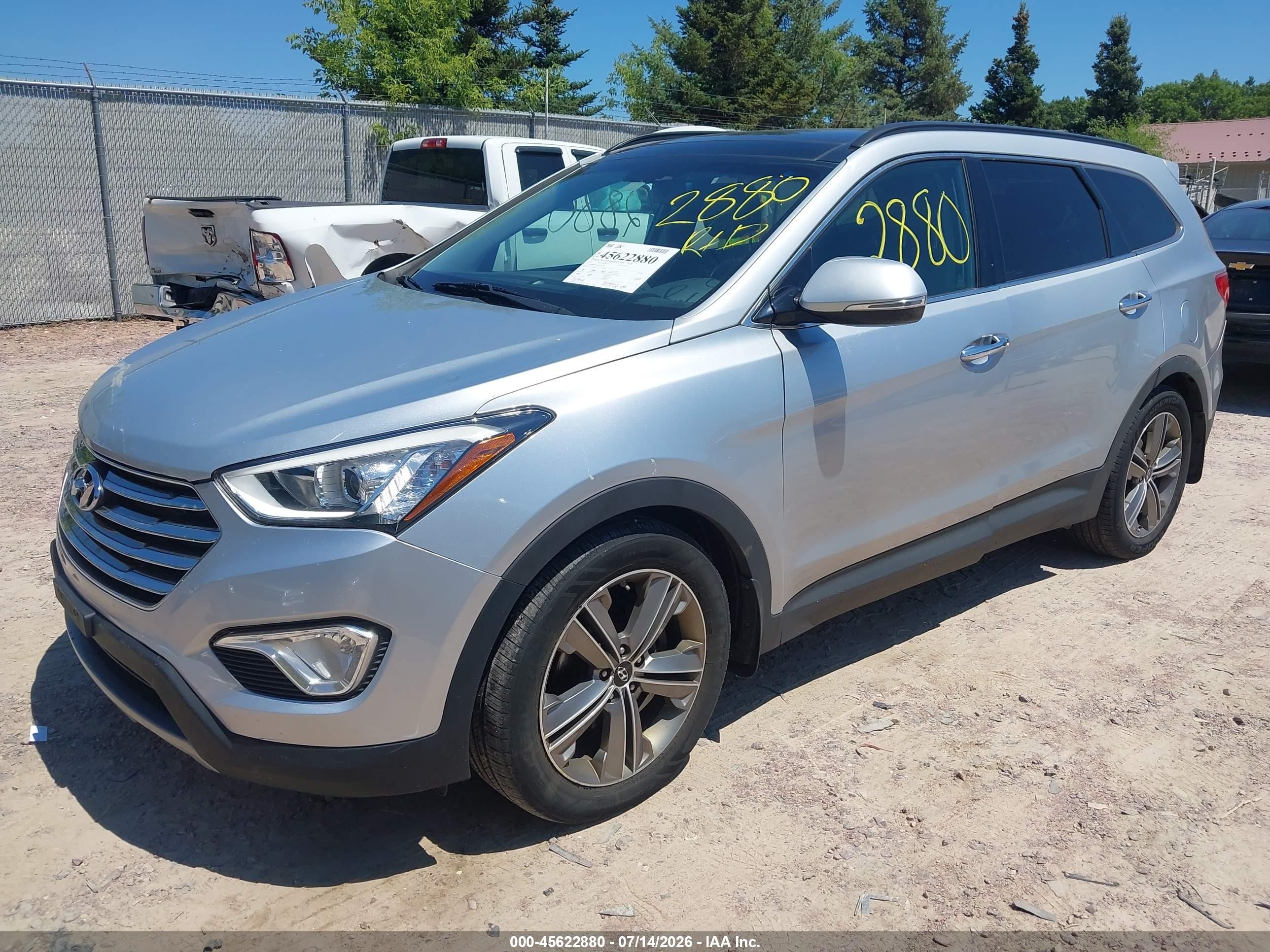 2014 Hyundai Santa Fe Limited Silver vin: KM8SRDHF6EU087400