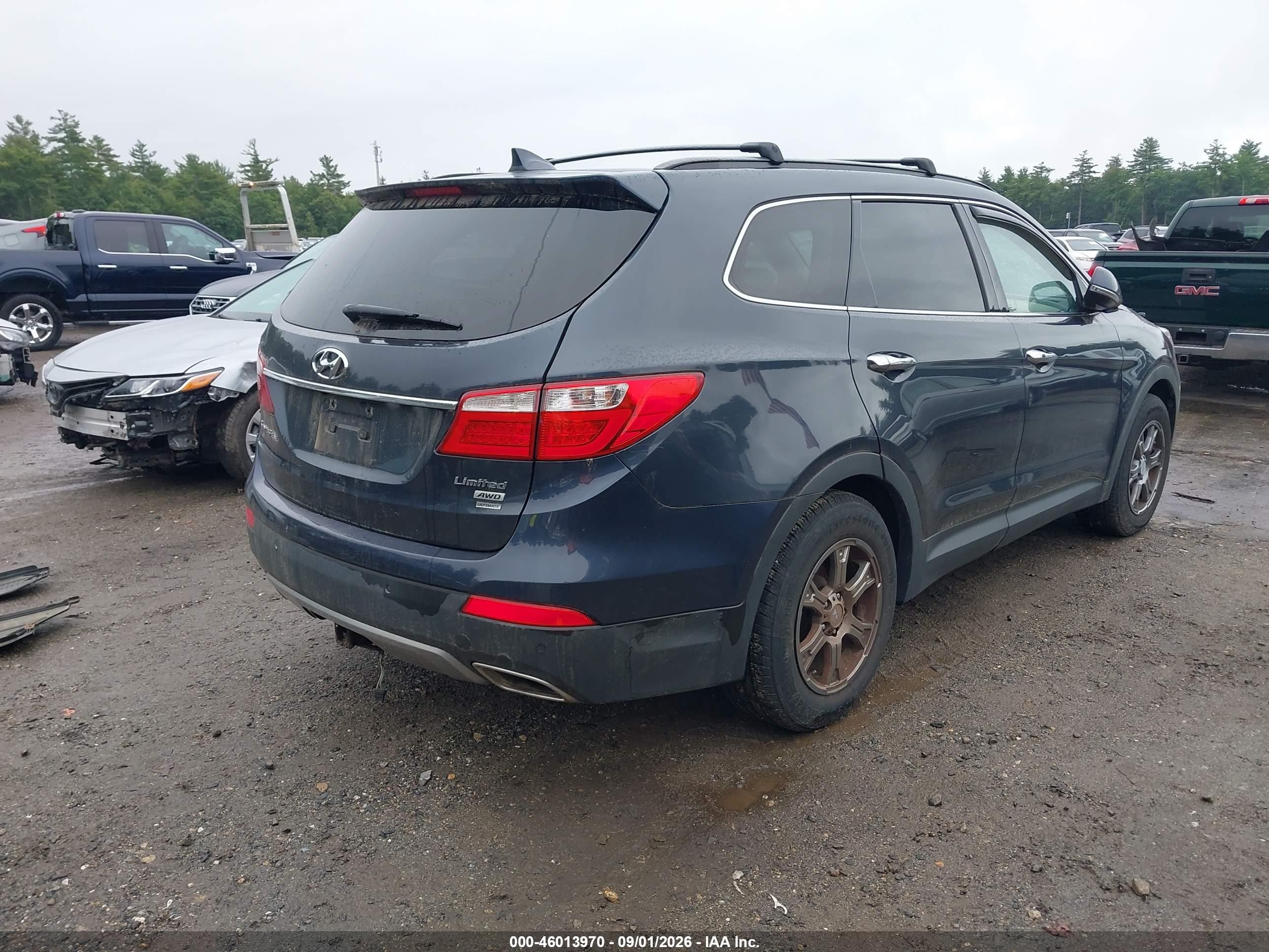 2014 Hyundai Santa Fe Limited Black vin: KM8SRDHF6EU088241