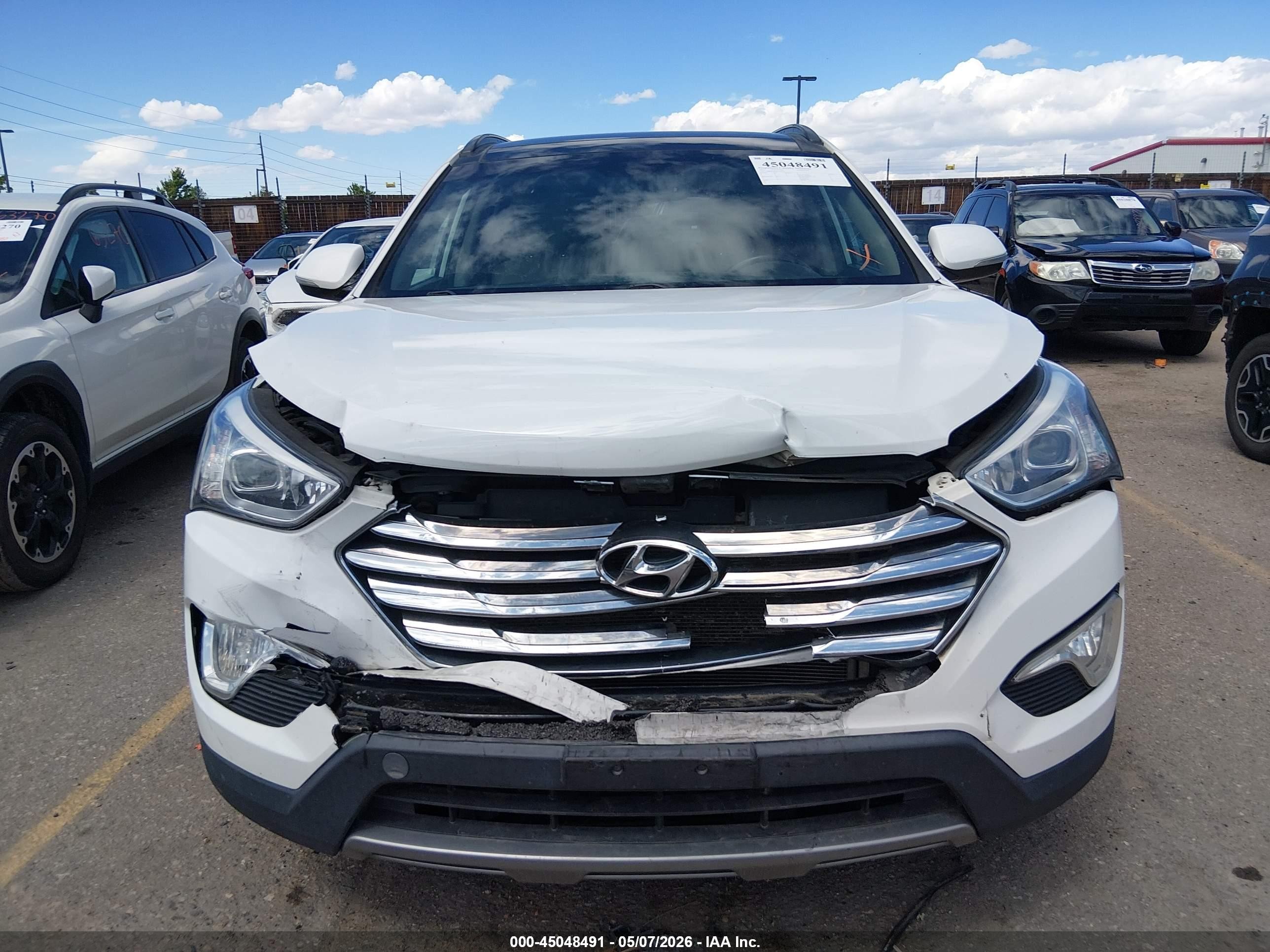 2015 Hyundai Santa Fe Gls White vin: KM8SRDHF6FU109302