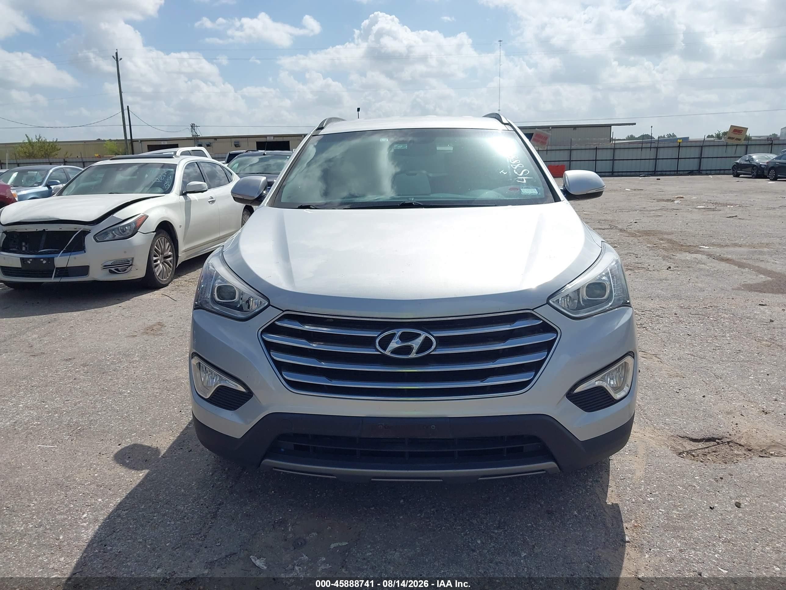 2013 Hyundai Santa Fe Limited Серебряный vin: KM8SRDHF7DU014258