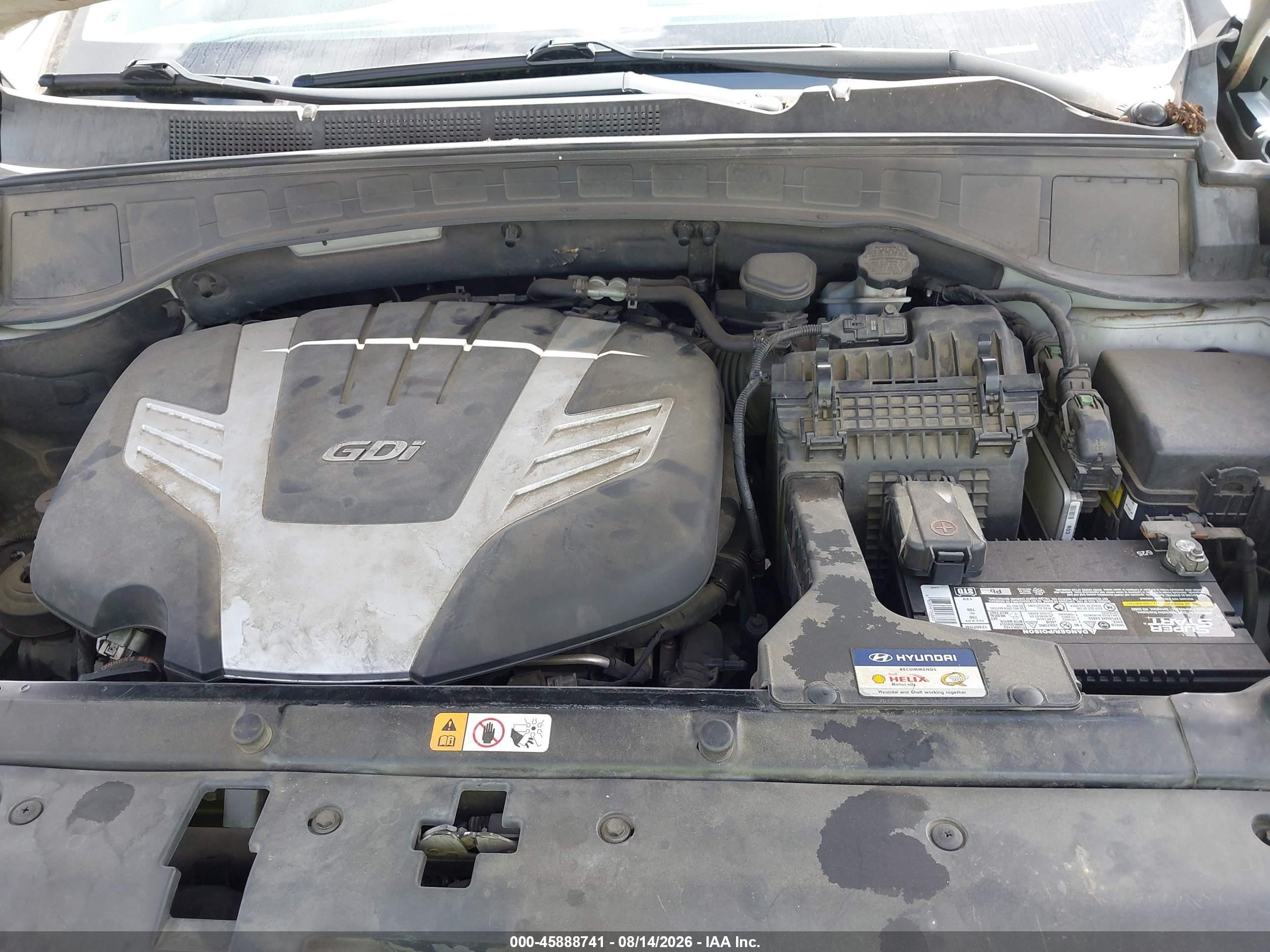 2013 Hyundai Santa Fe Limited Серебряный vin: KM8SRDHF7DU014258
