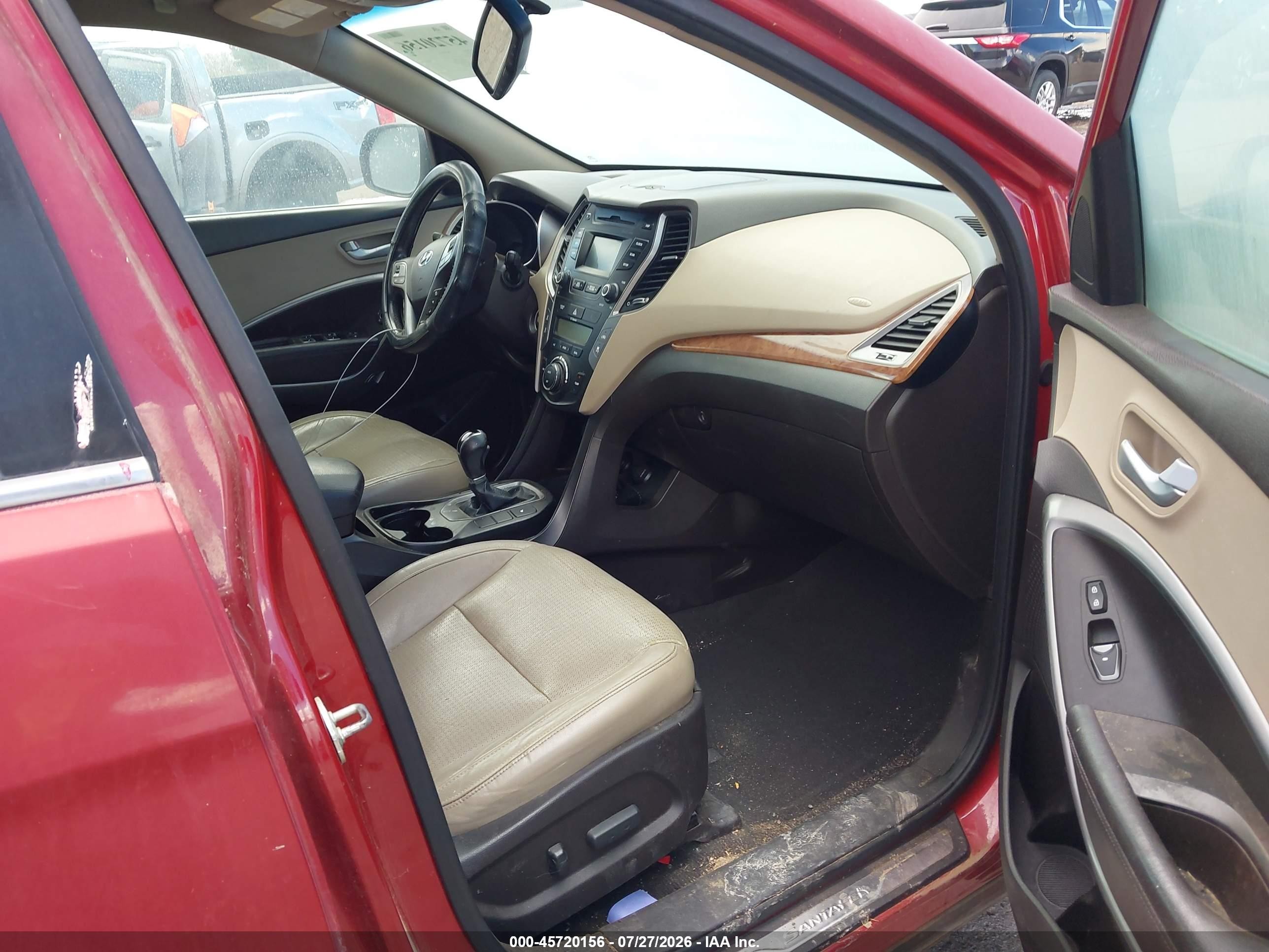 2013 Hyundai Santa Fe Limited Red vin: KM8SRDHF7DU032419