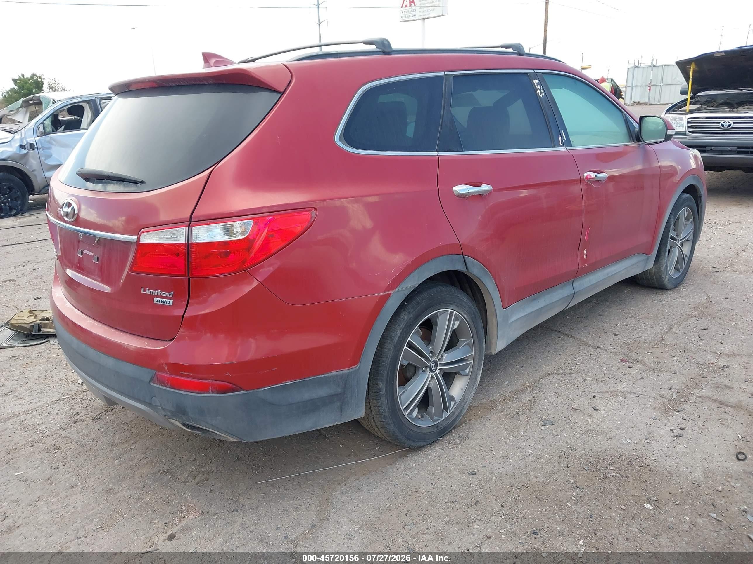 2013 Hyundai Santa Fe Limited Red vin: KM8SRDHF7DU032419