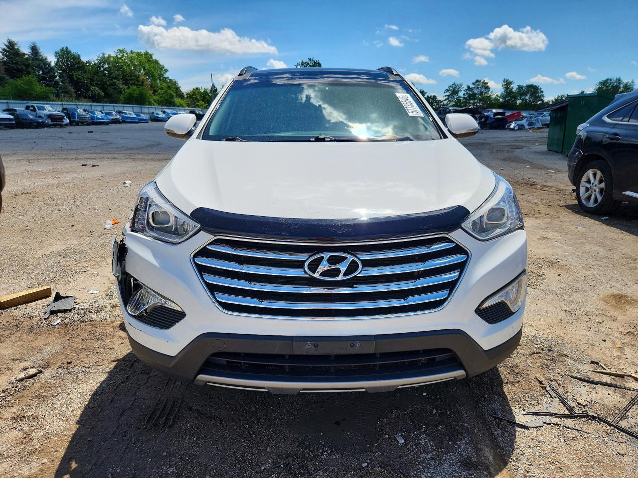 2014 Hyundai Santa Fe Gls White vin: KM8SRDHF7EU073795