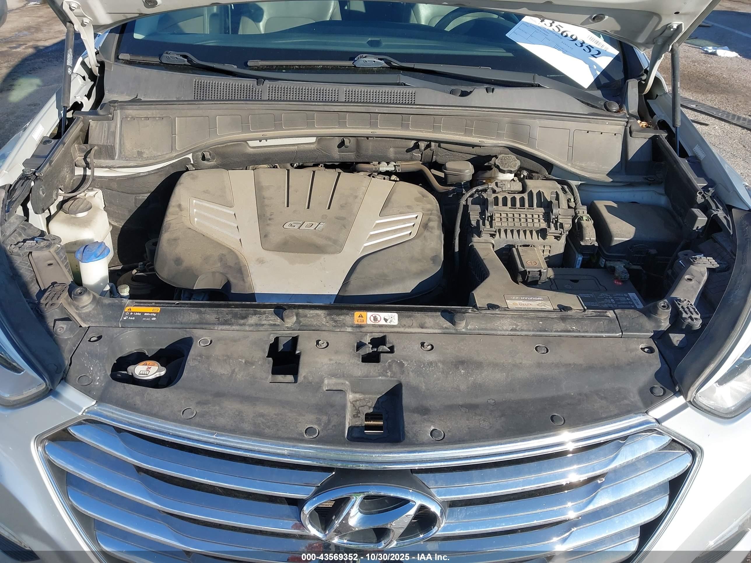 2015 Hyundai Santa Fe Gls Silver vin: KM8SRDHF7FU106604