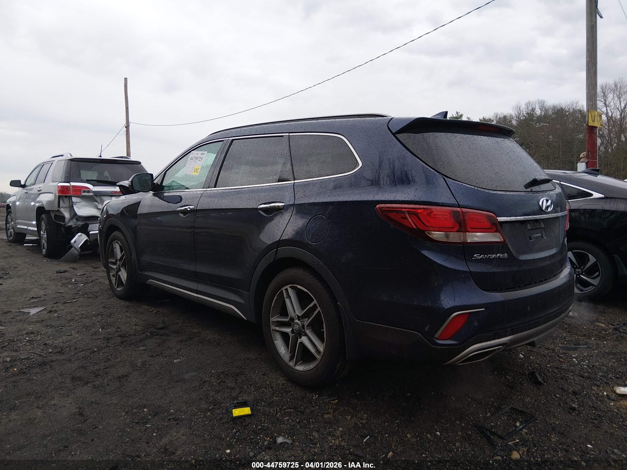 2017 Hyundai Santa Fe Limited Ultimate Синий vin: KM8SRDHF7HU202204
